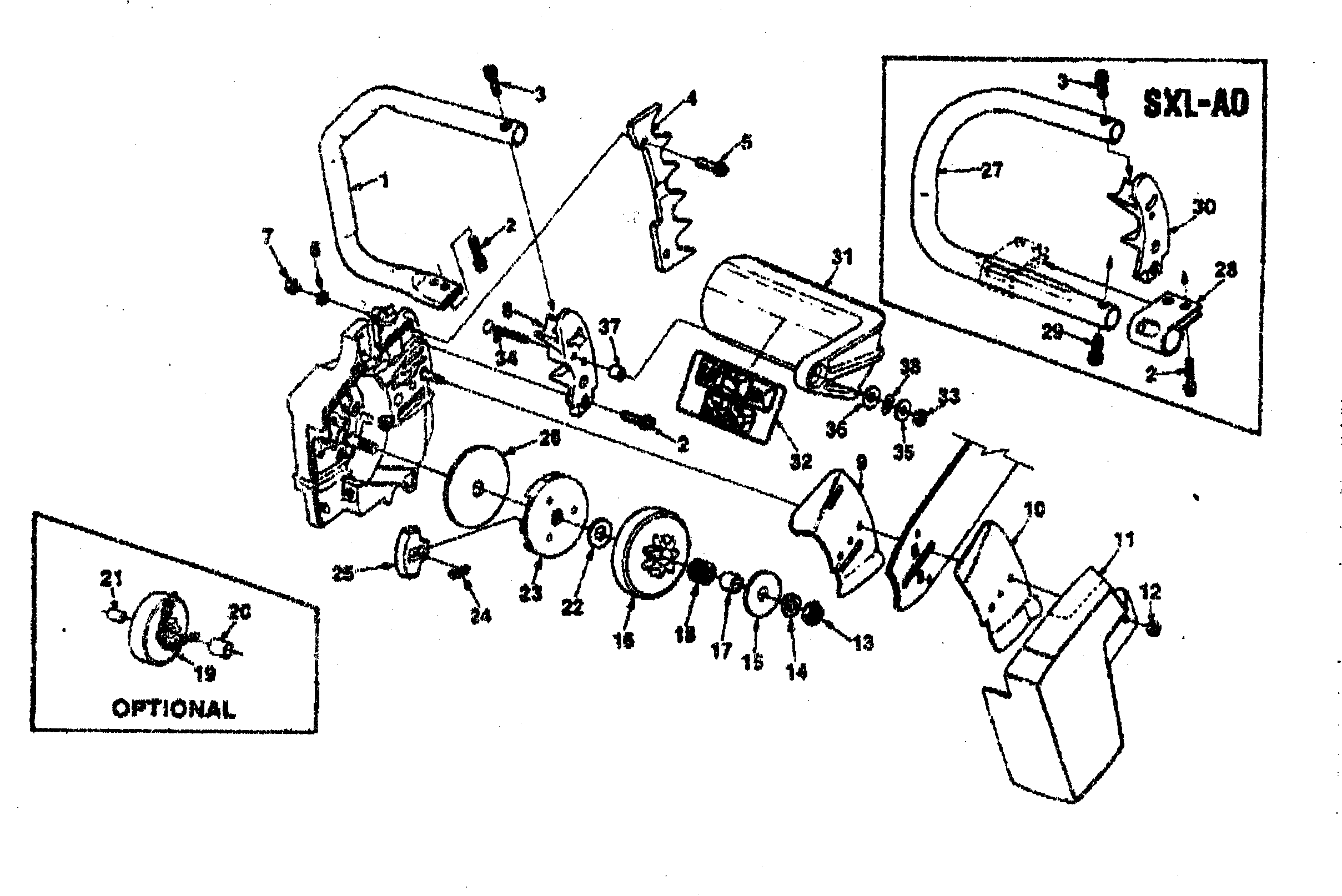 Homelite UT10045 handles/clutch diagram