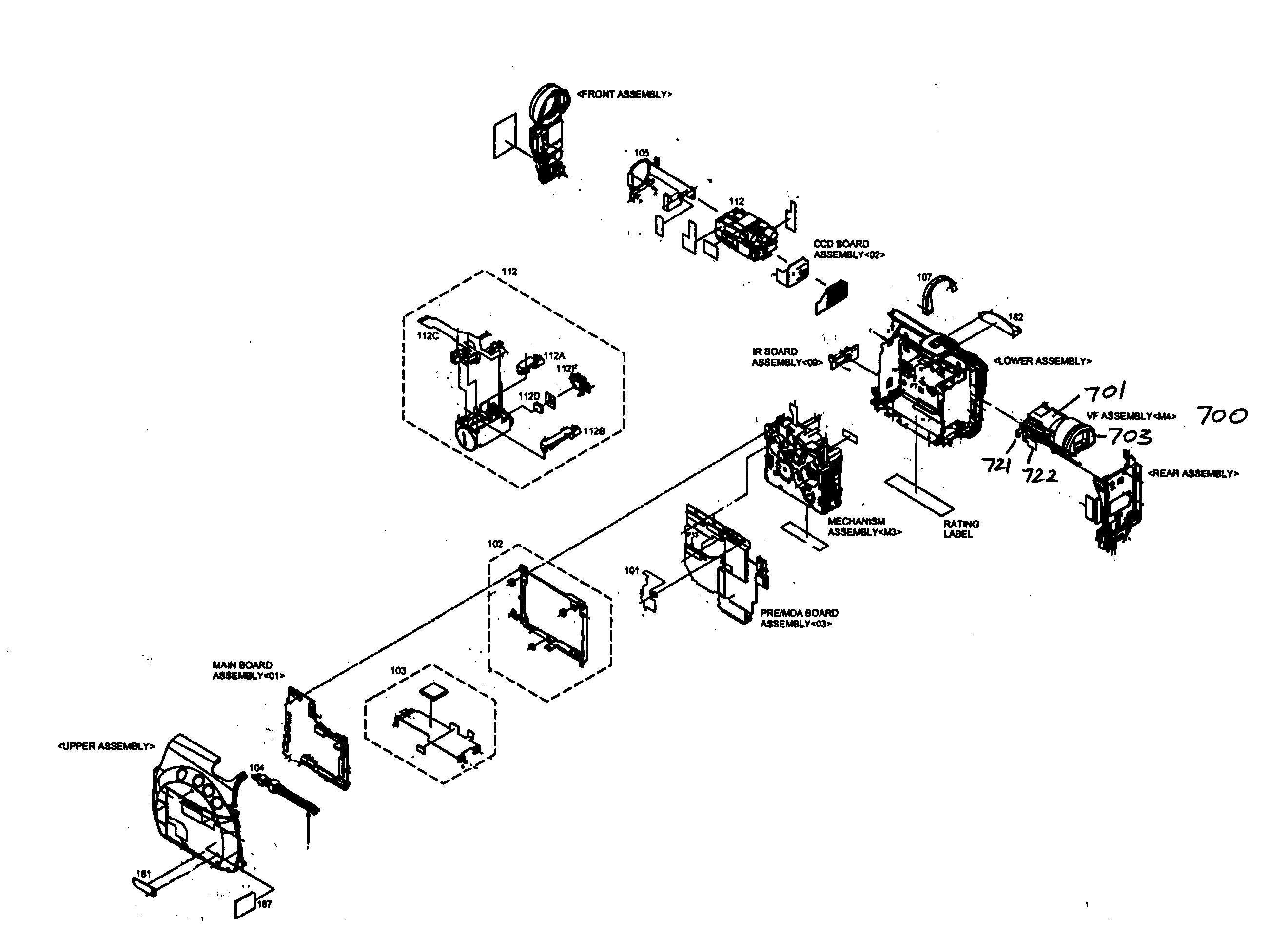 JVC GR-D201US final assy diagram