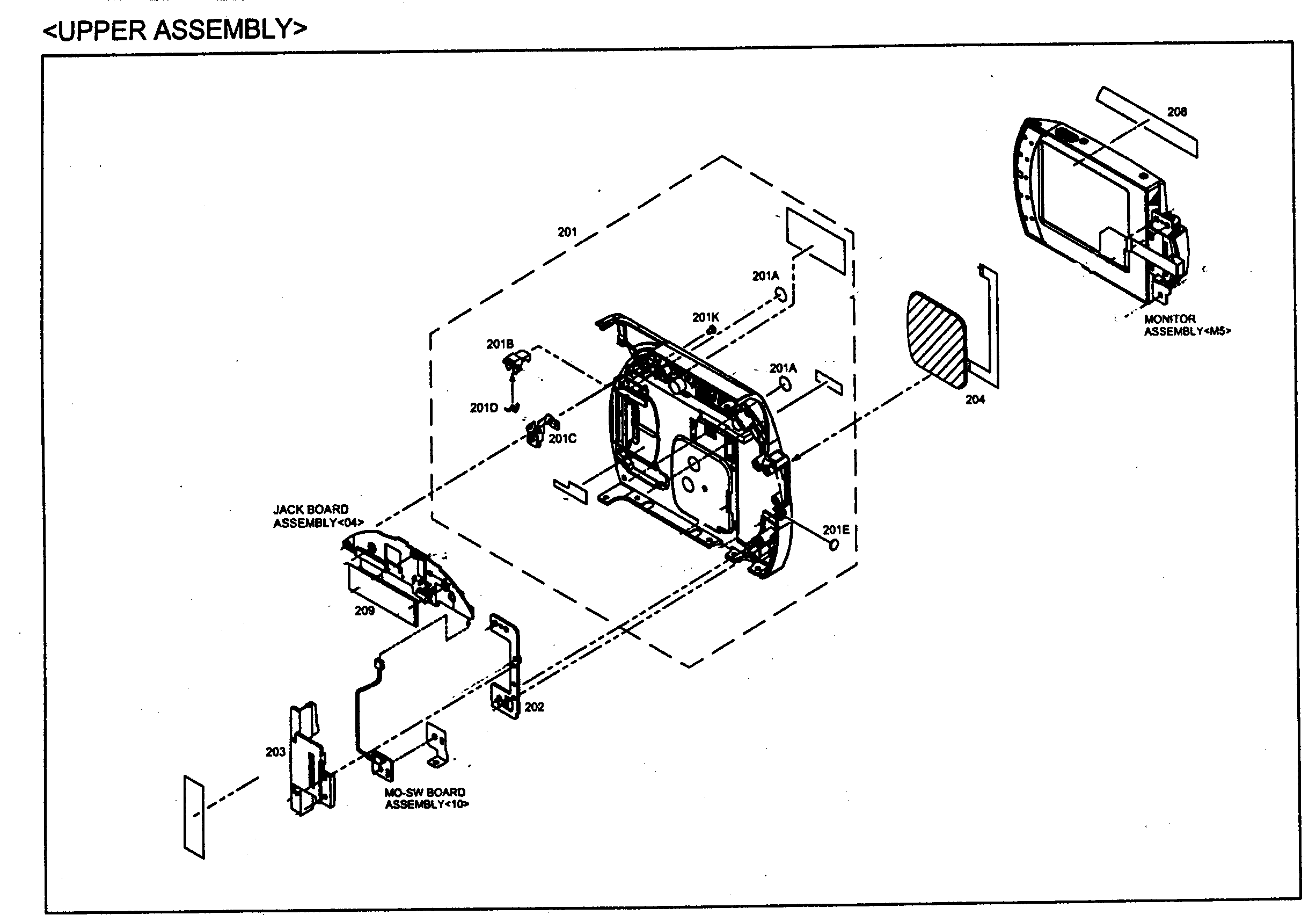 JVC GR-D201US upper assy diagram