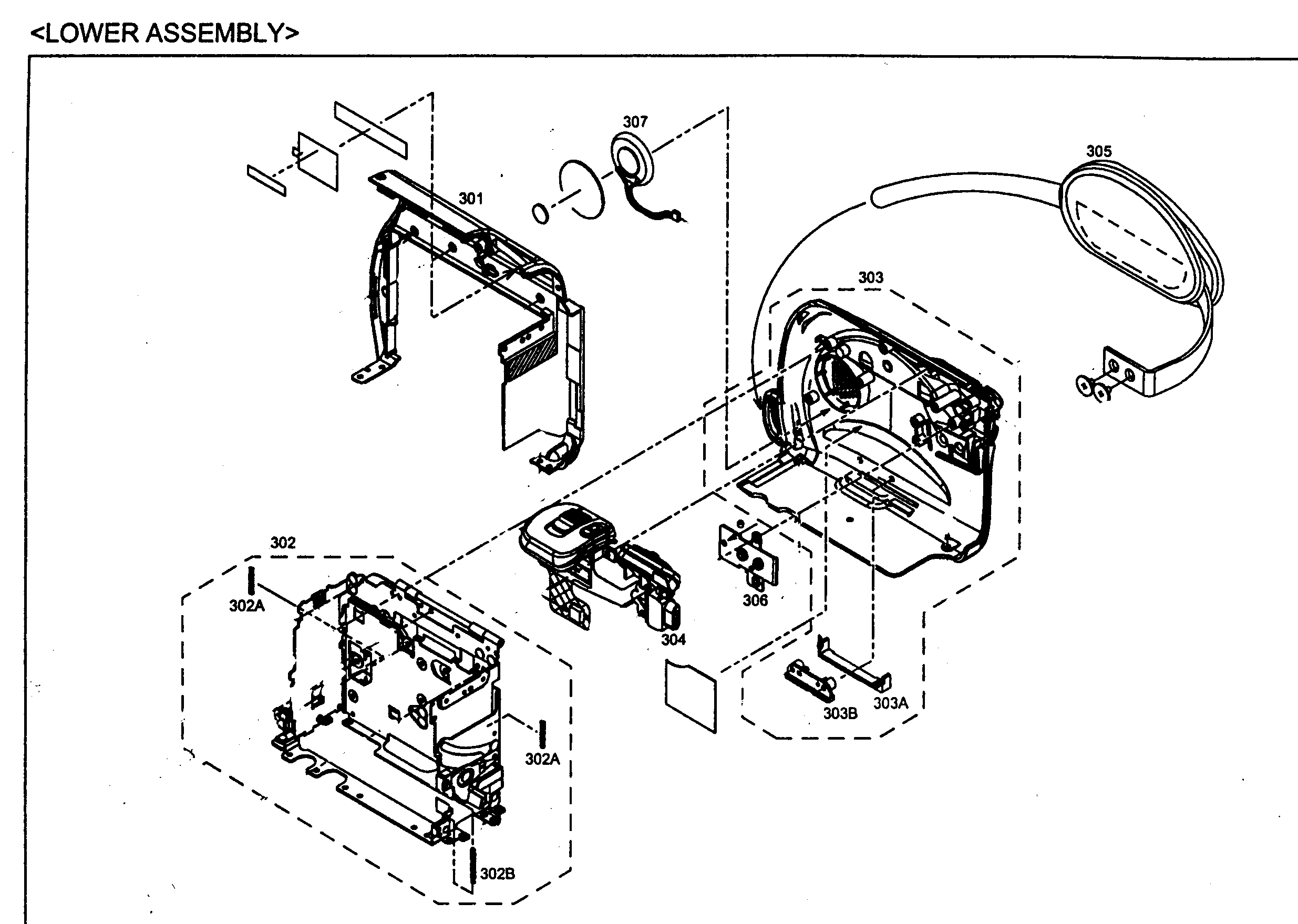 JVC GR-D201US lower assy diagram
