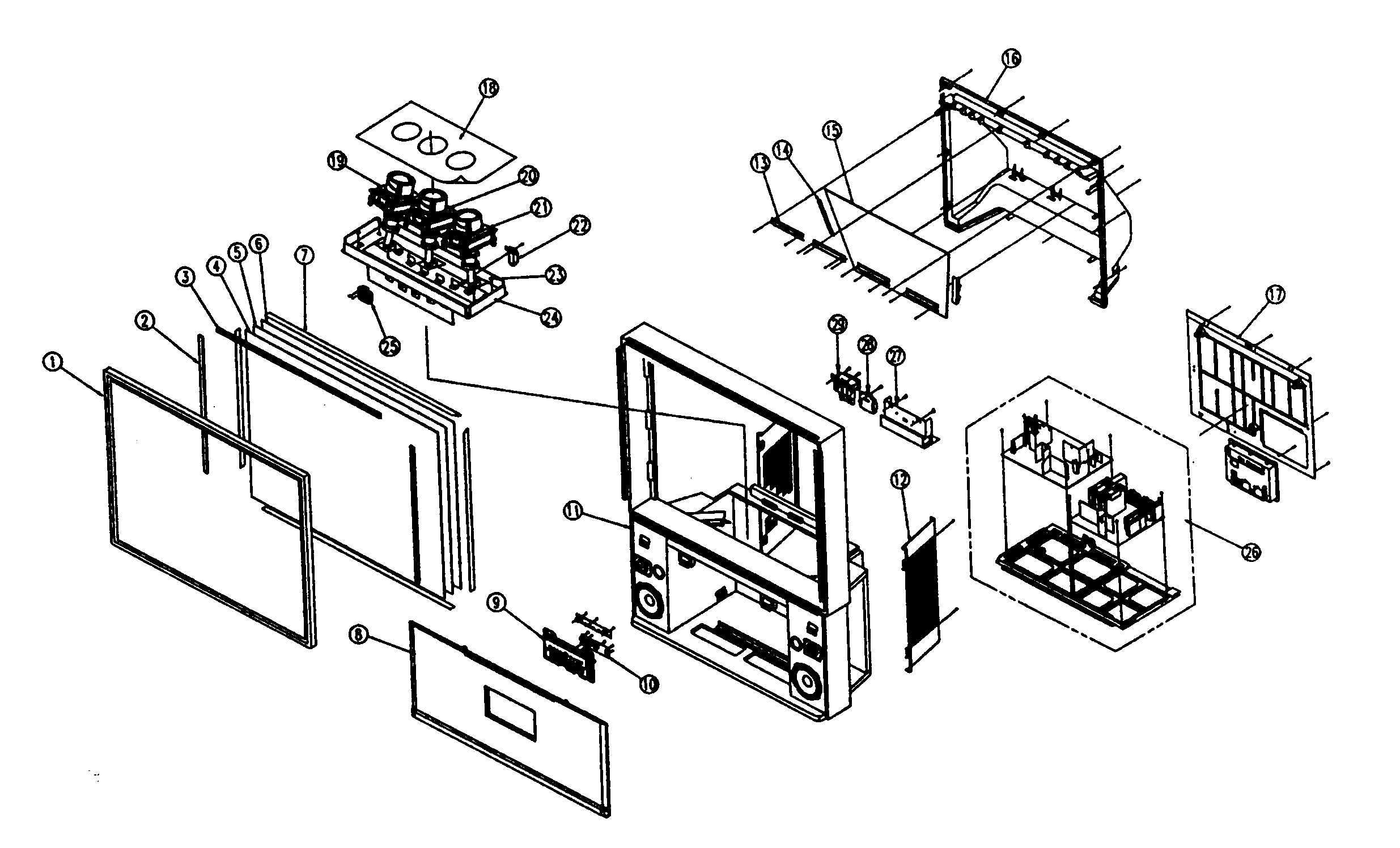 Samsung PCM545RX cabinet parts diagram