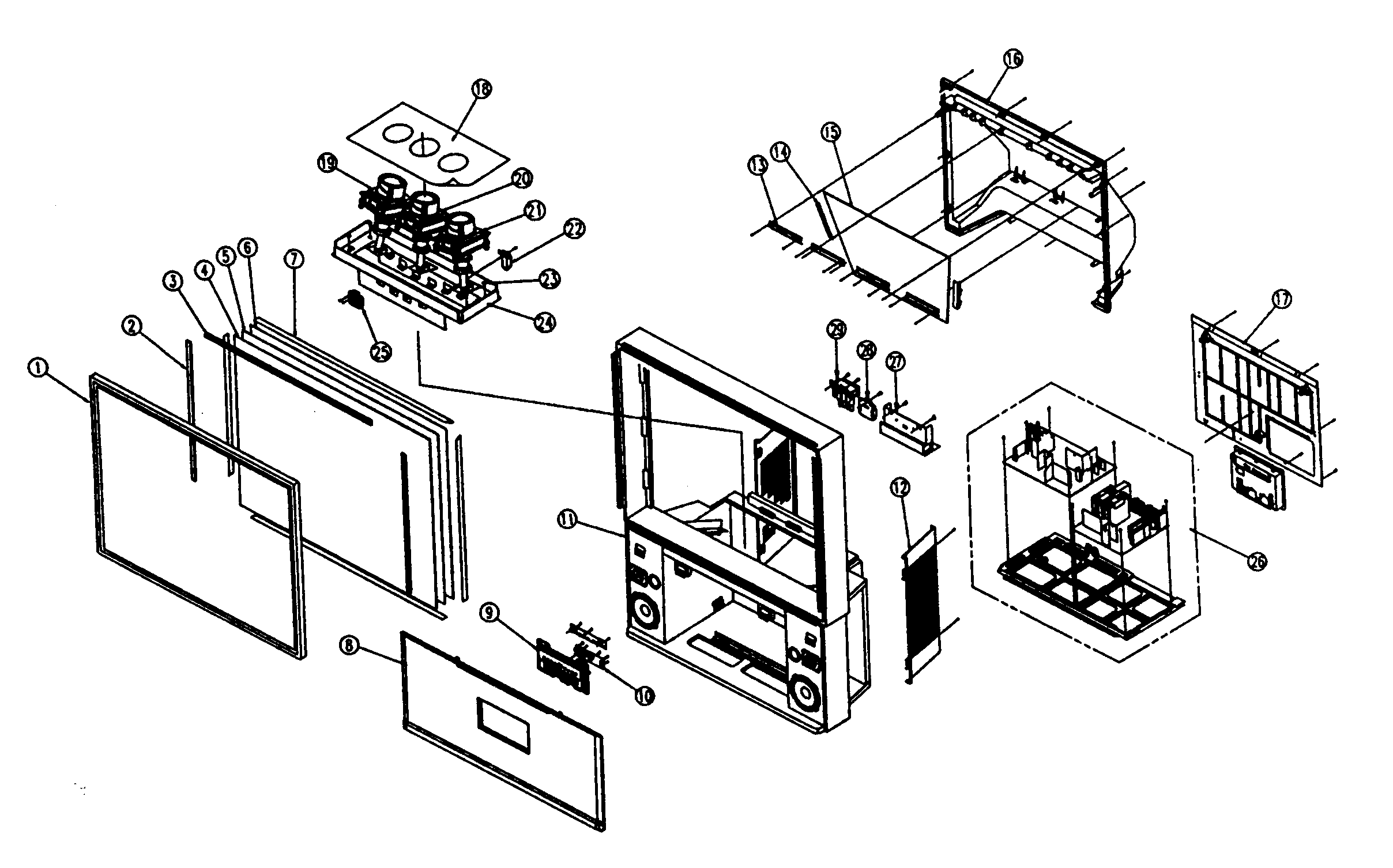 Samsung PCM5415RX cabinet parts diagram