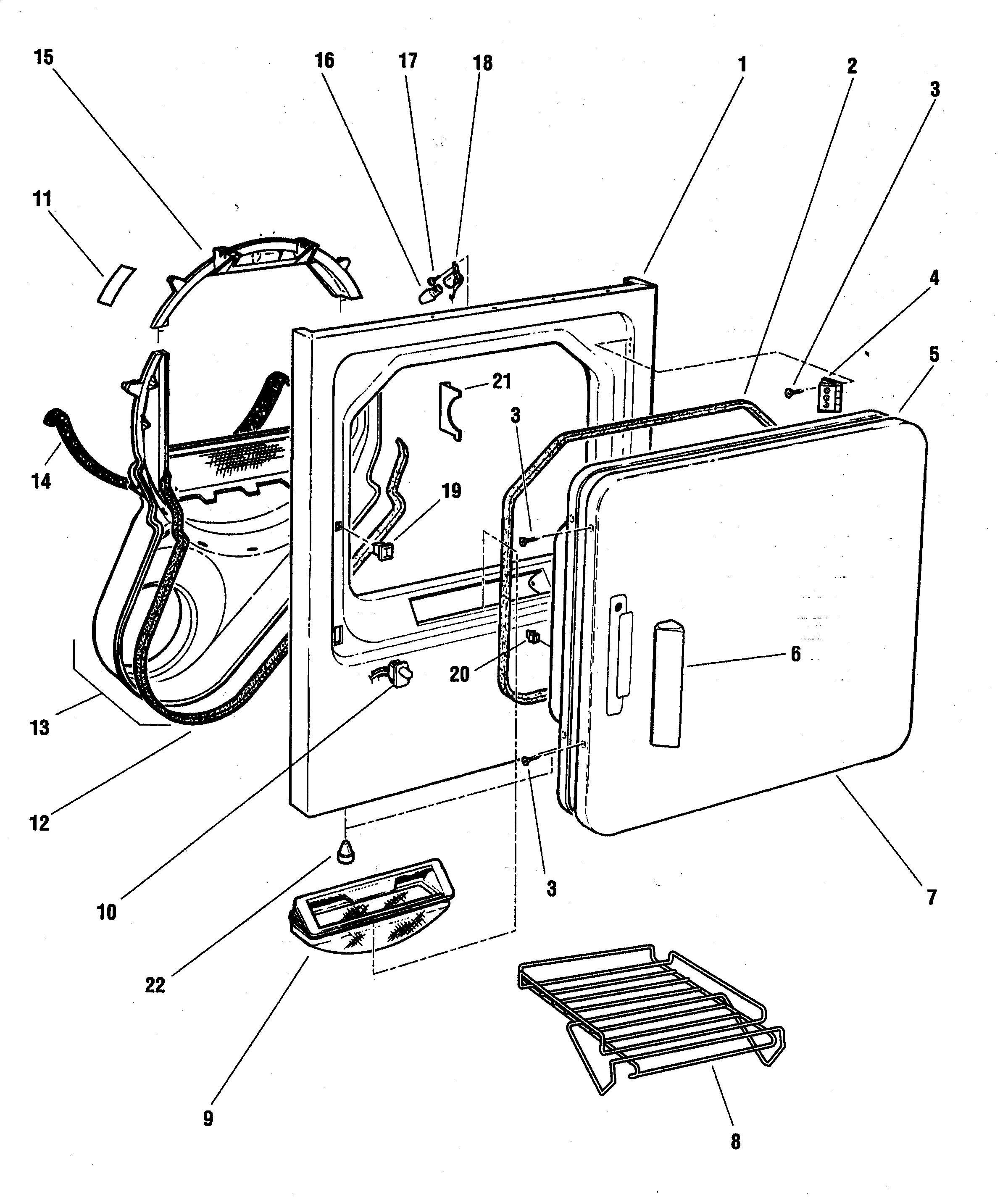 Fisher & Paykel DG06-96992 door assy diagram