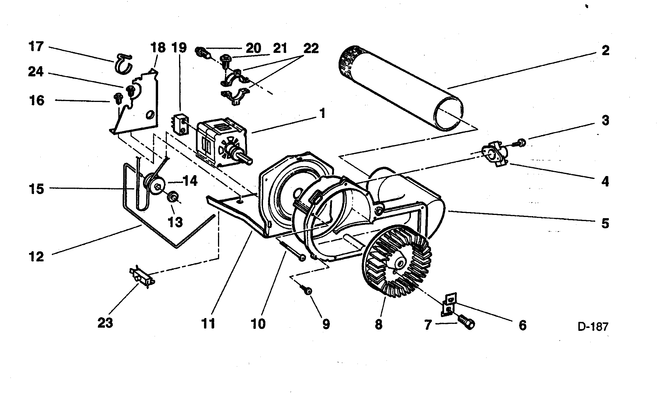 Fisher & Paykel DG06-96992 blower/drive assy diagram
