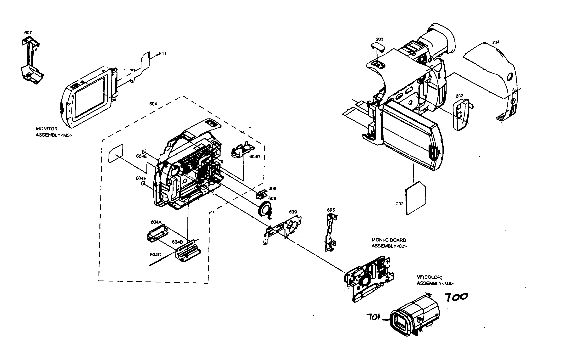 JVC GR-D93US rt side assy diagram