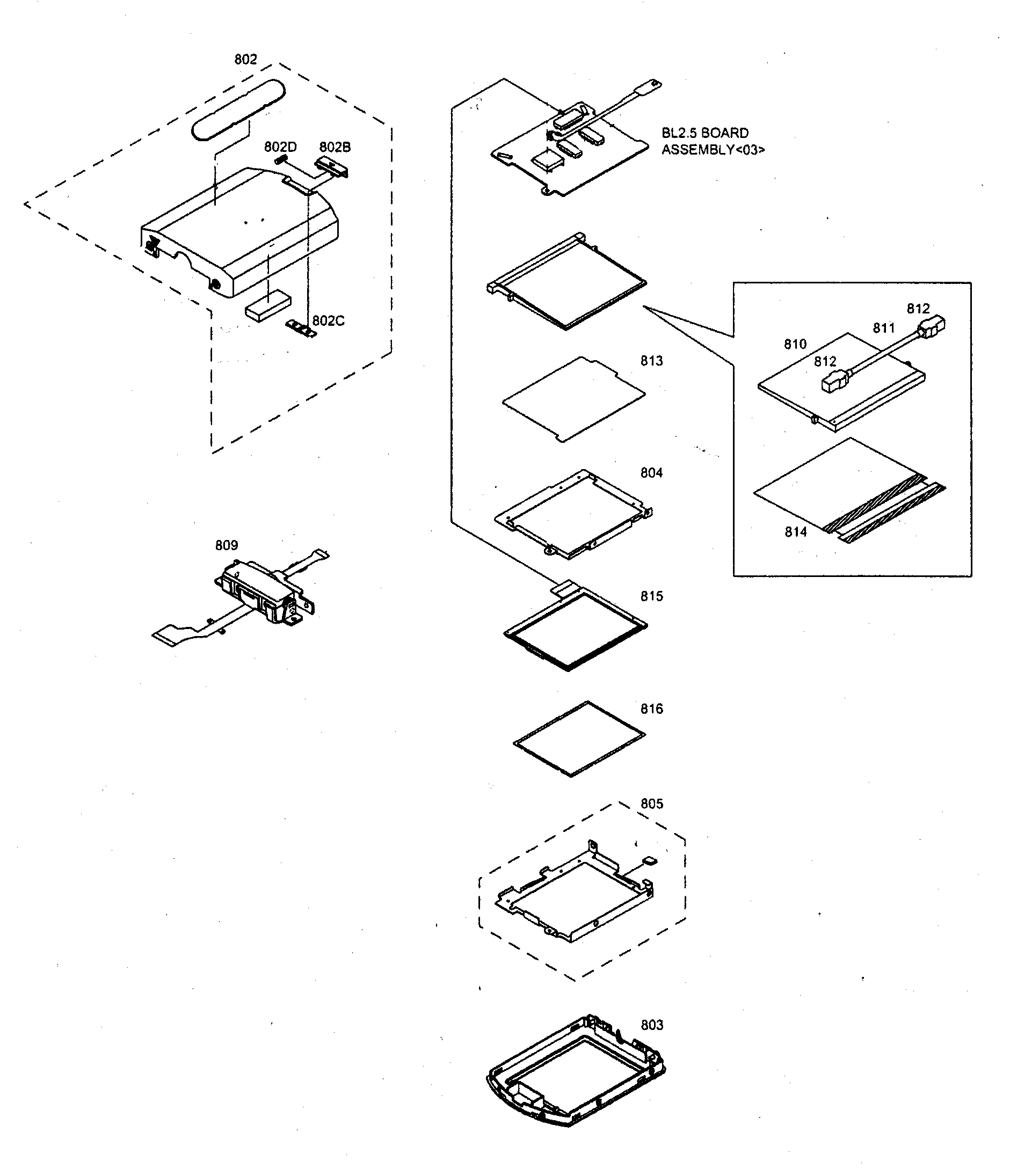 JVC GR-D93US lcd assy diagram
