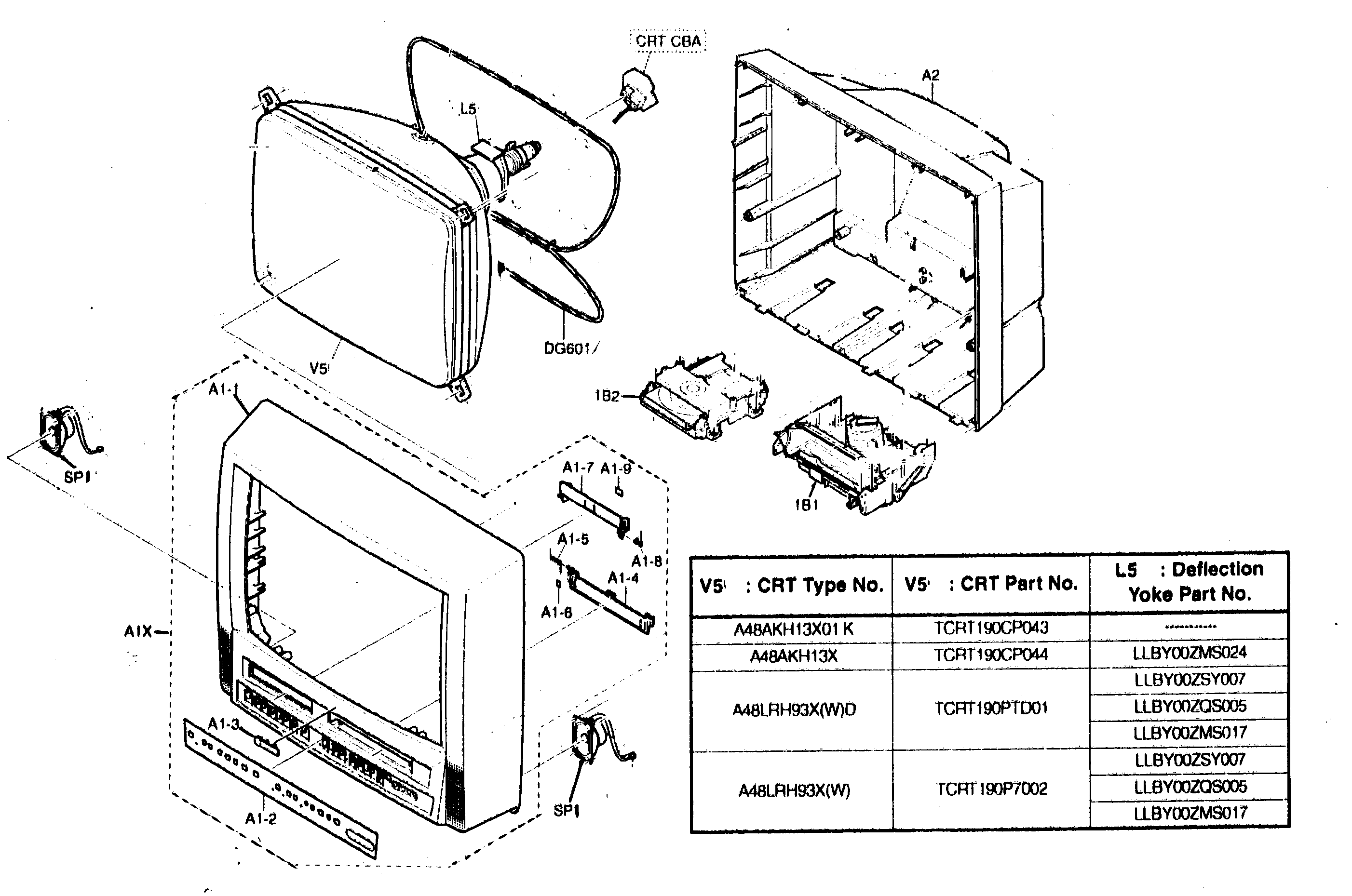 Superscan 19TVD4S cabinet parts diagram