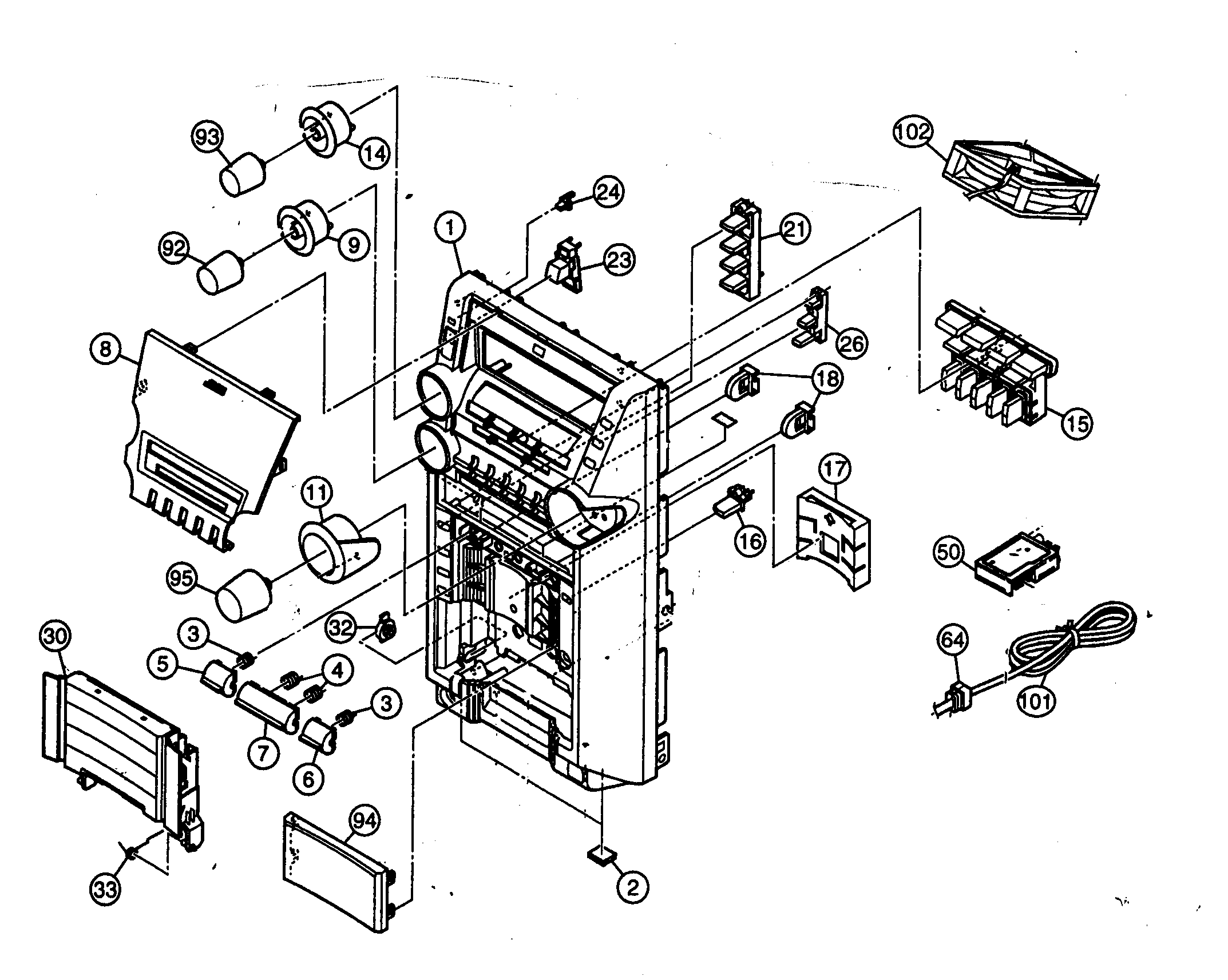 JVC HX-GD8 receiver diagram
