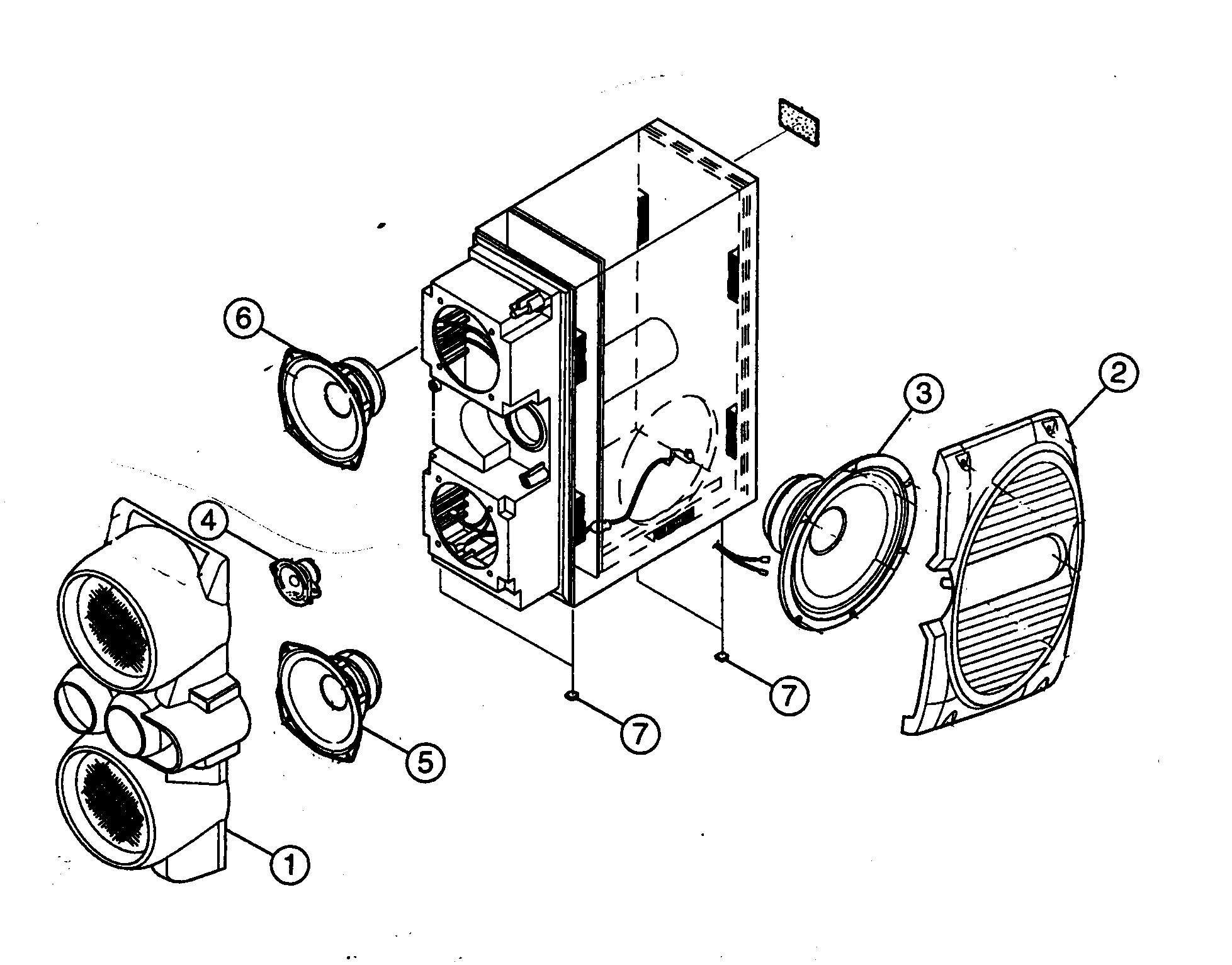 JVC HX-GD8 speakers diagram