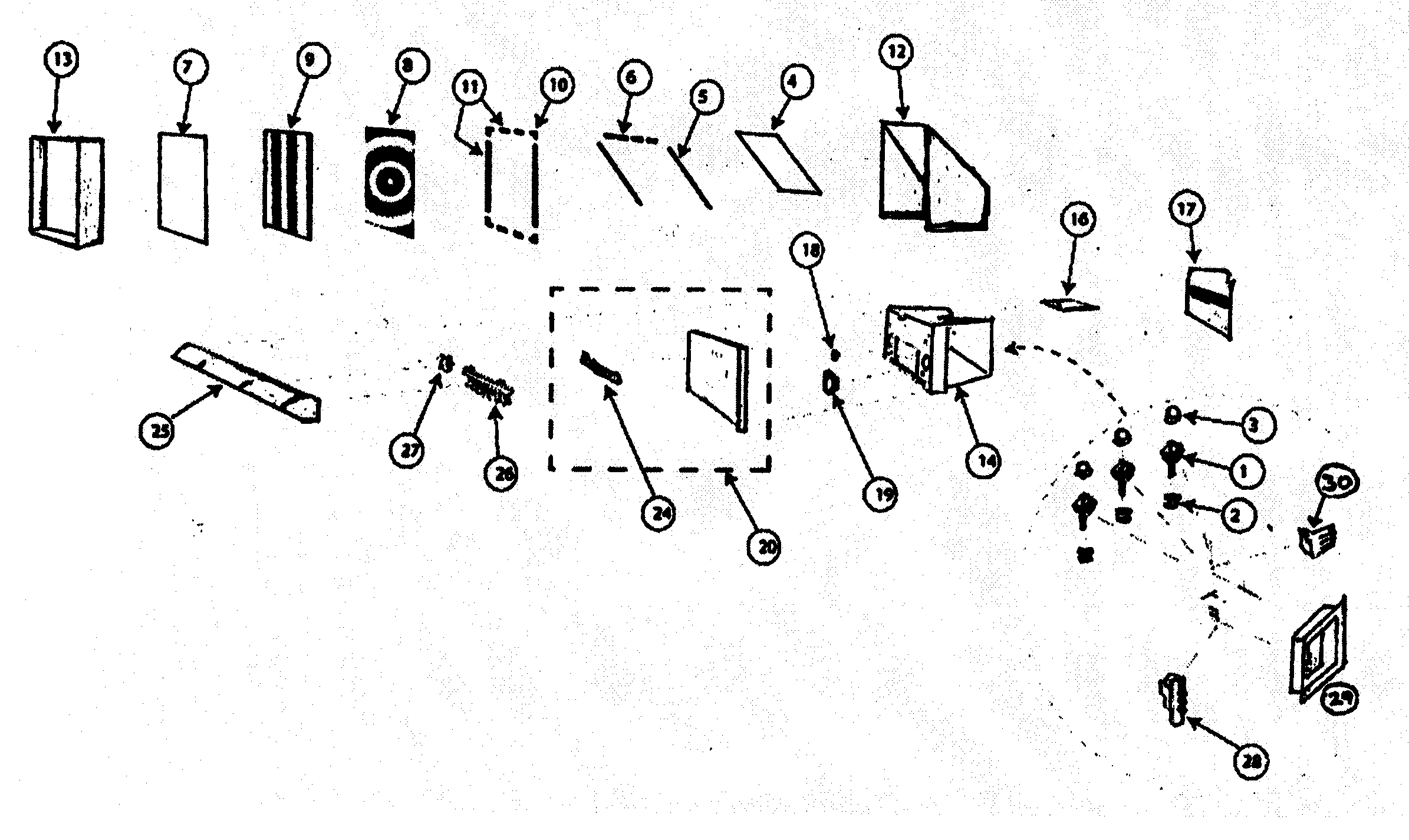 Panasonic PT-47WX54UJ cabinet parts diagram