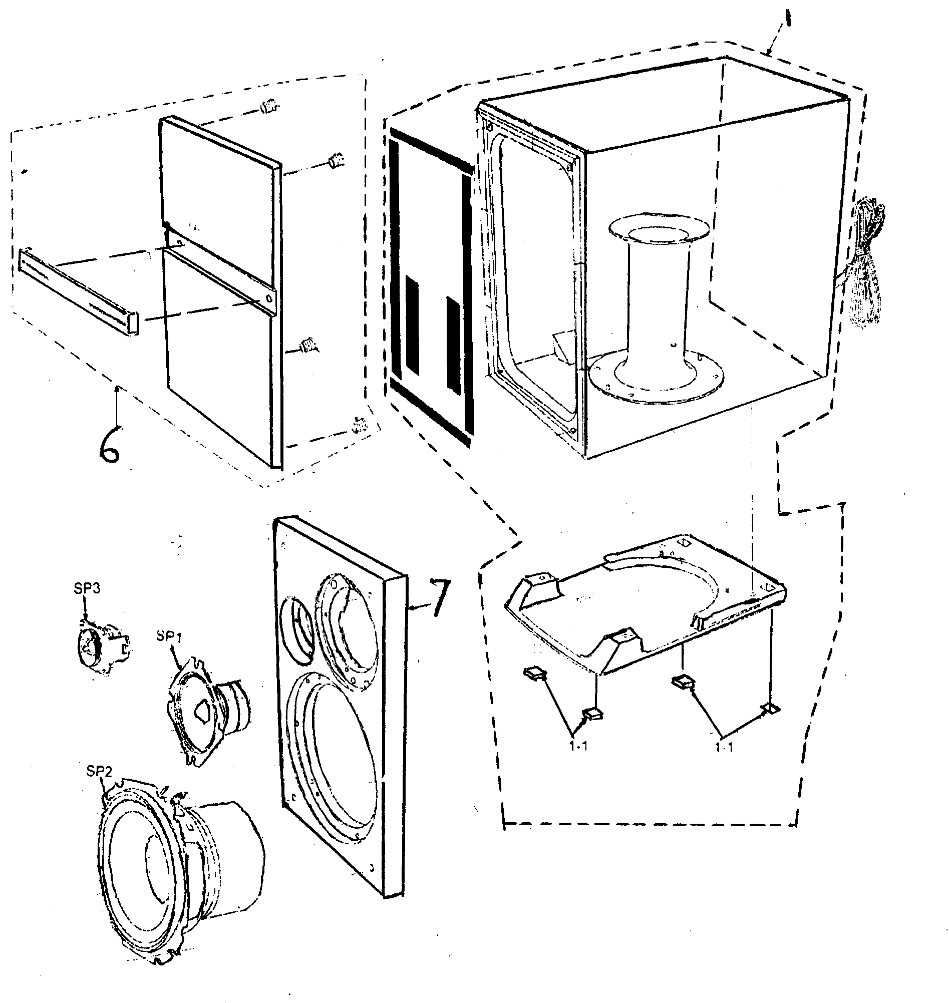 Panasonic SC-PM39D speaker parts diagram