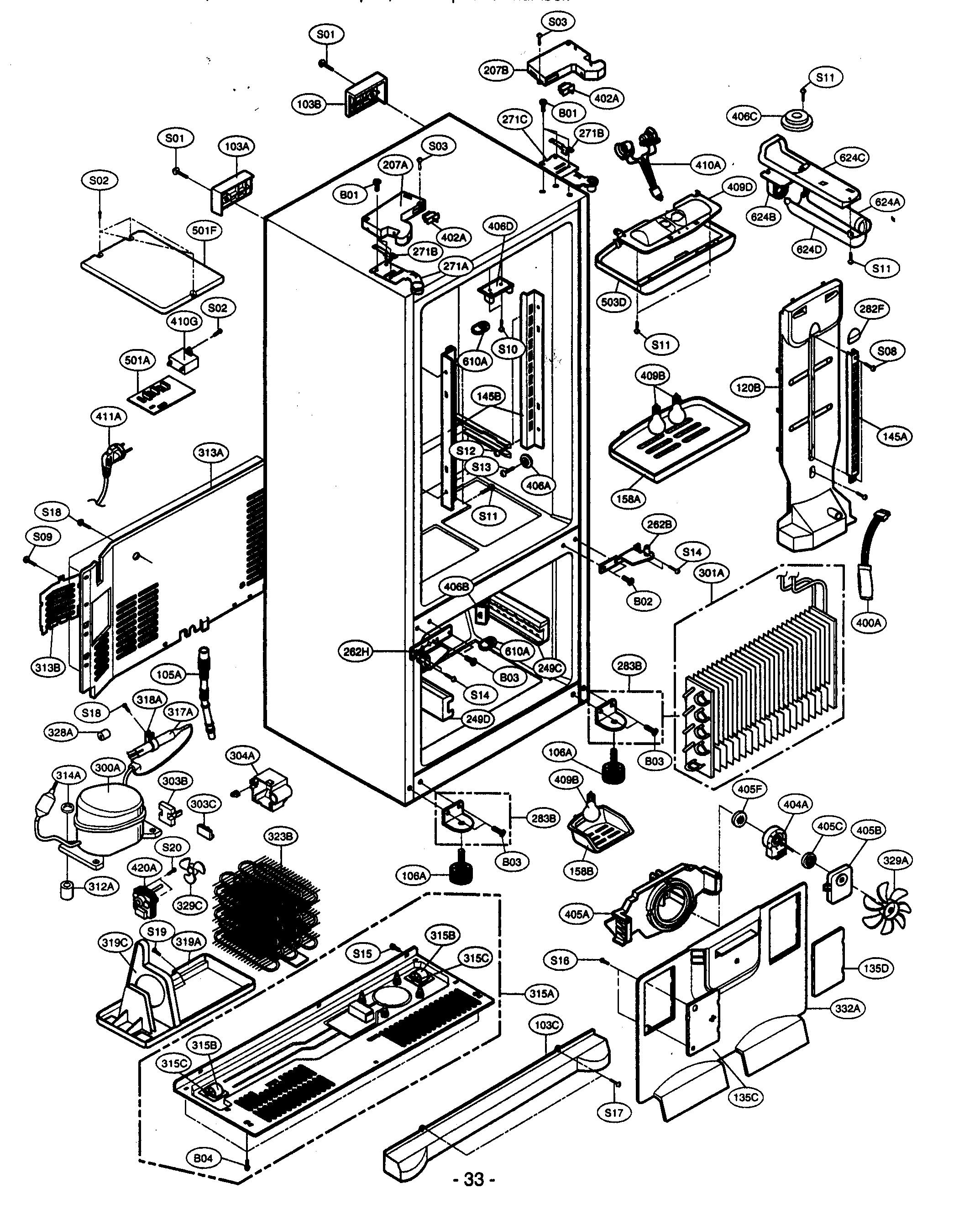 Kenmore Elite 79575194400 case parts diagram