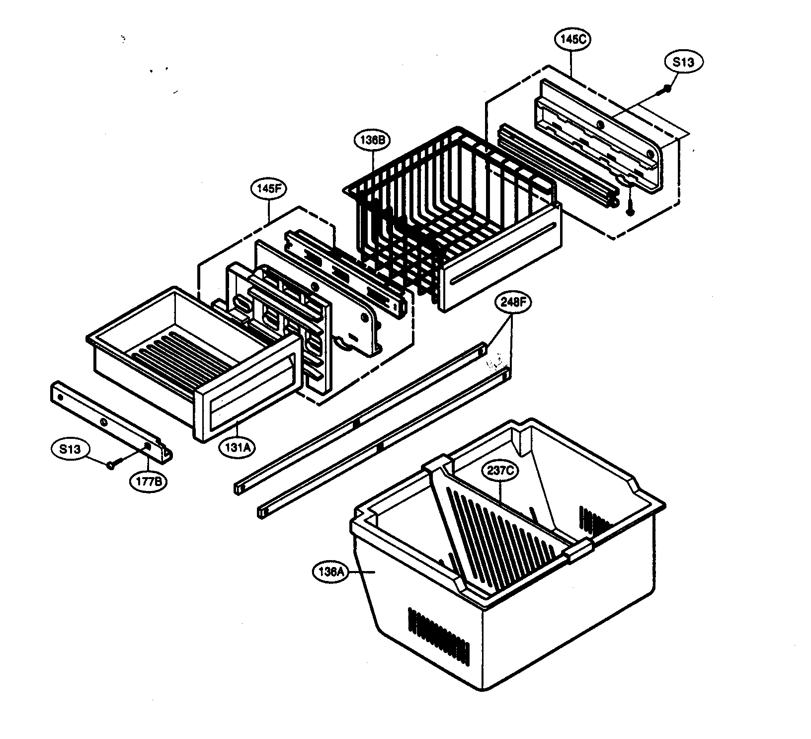 Kenmore Elite 79575194400 freezer parts diagram