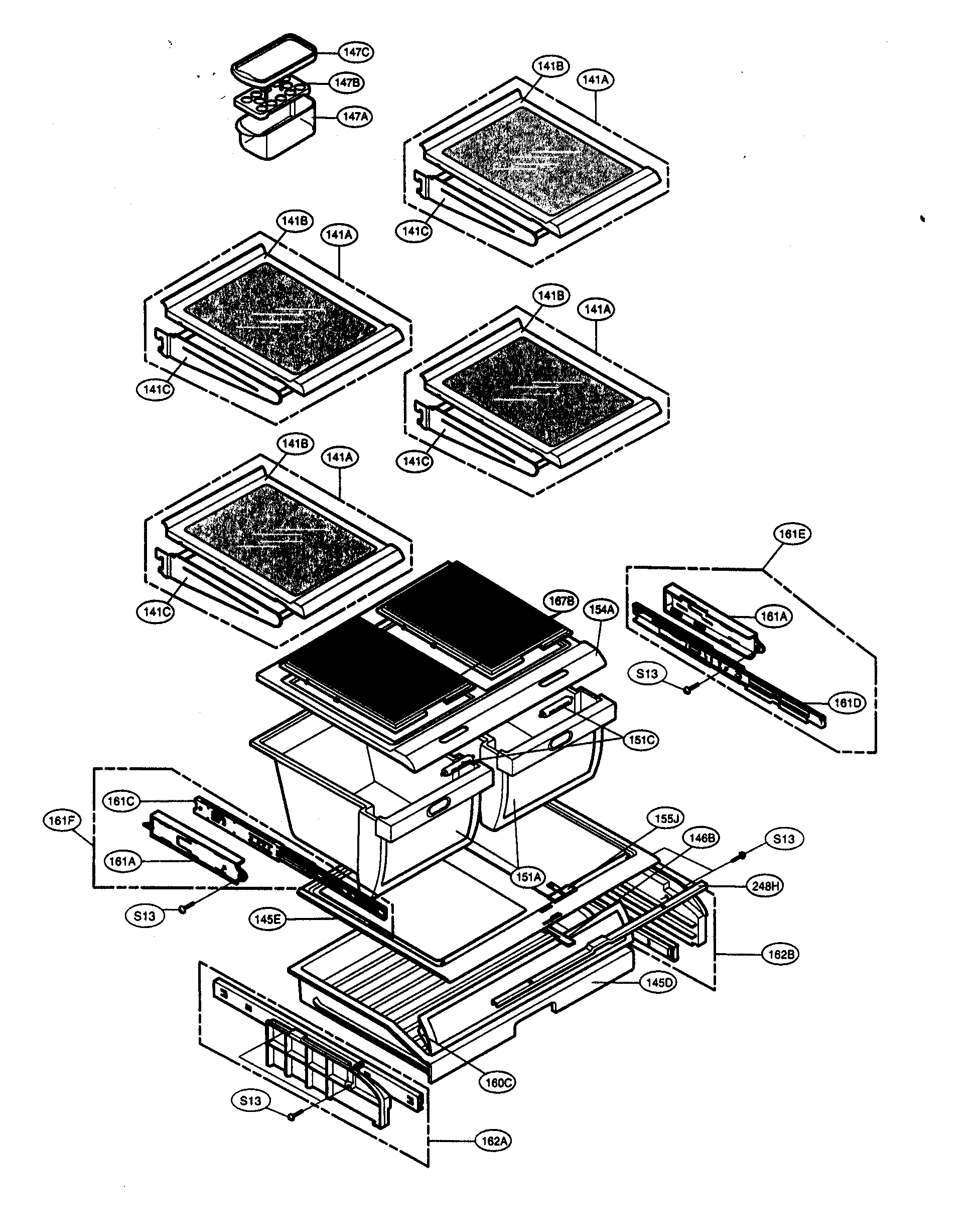 Kenmore Elite 79575194400 refrigerator parts diagram