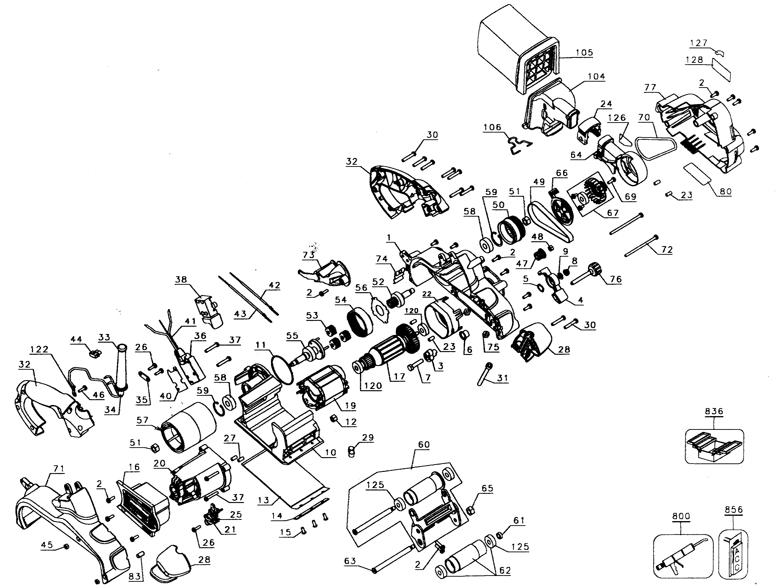 Black & Decker DW432TY1 sander diagram