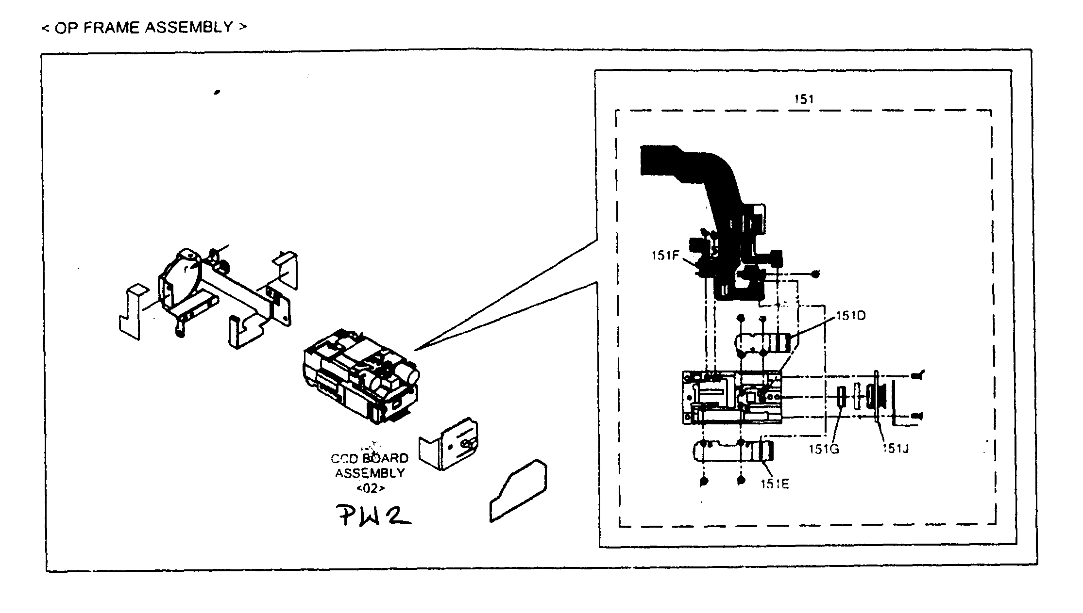 JVC GR-D230US frame assy diagram