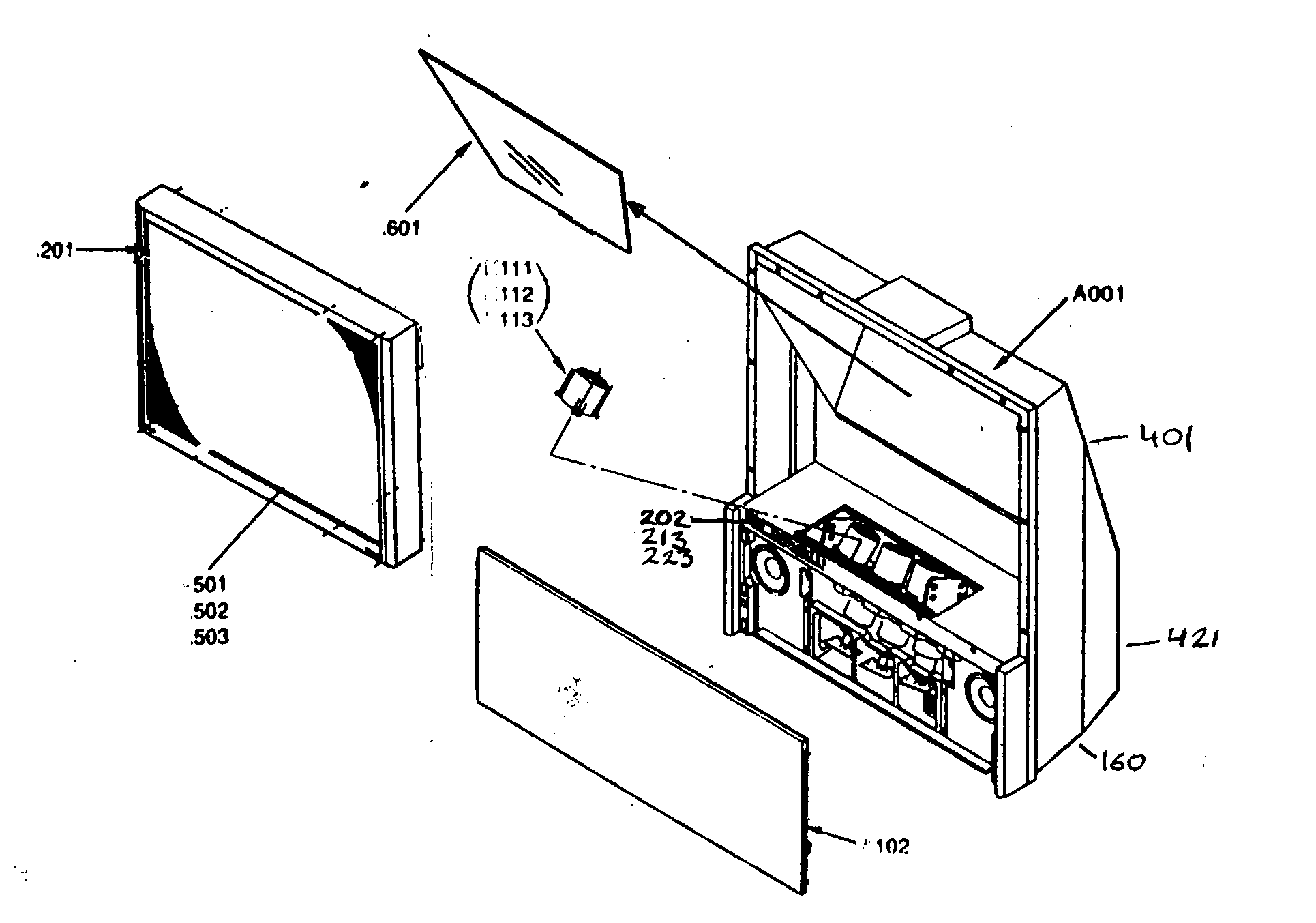 Toshiba 46H84 cabinet parts diagram