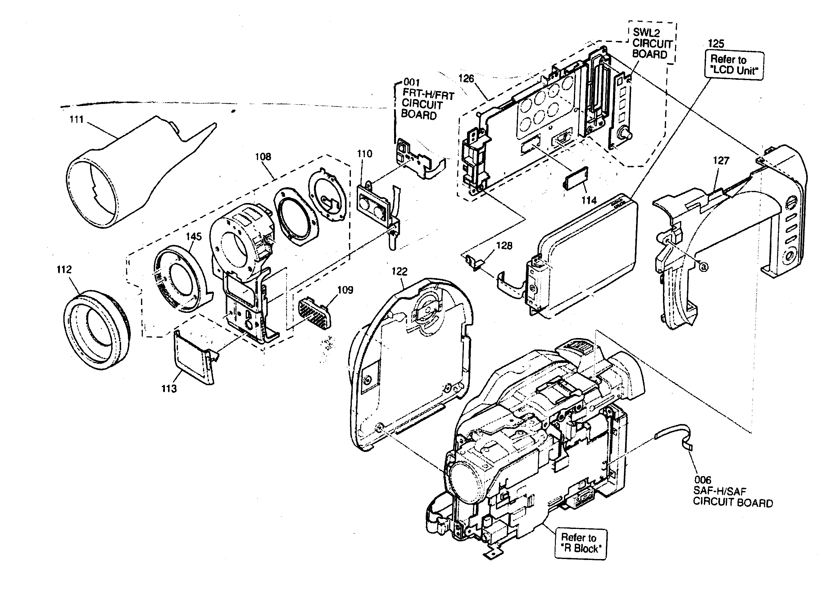 Panasonic VDR-M50PP cabinet parts 1 diagram