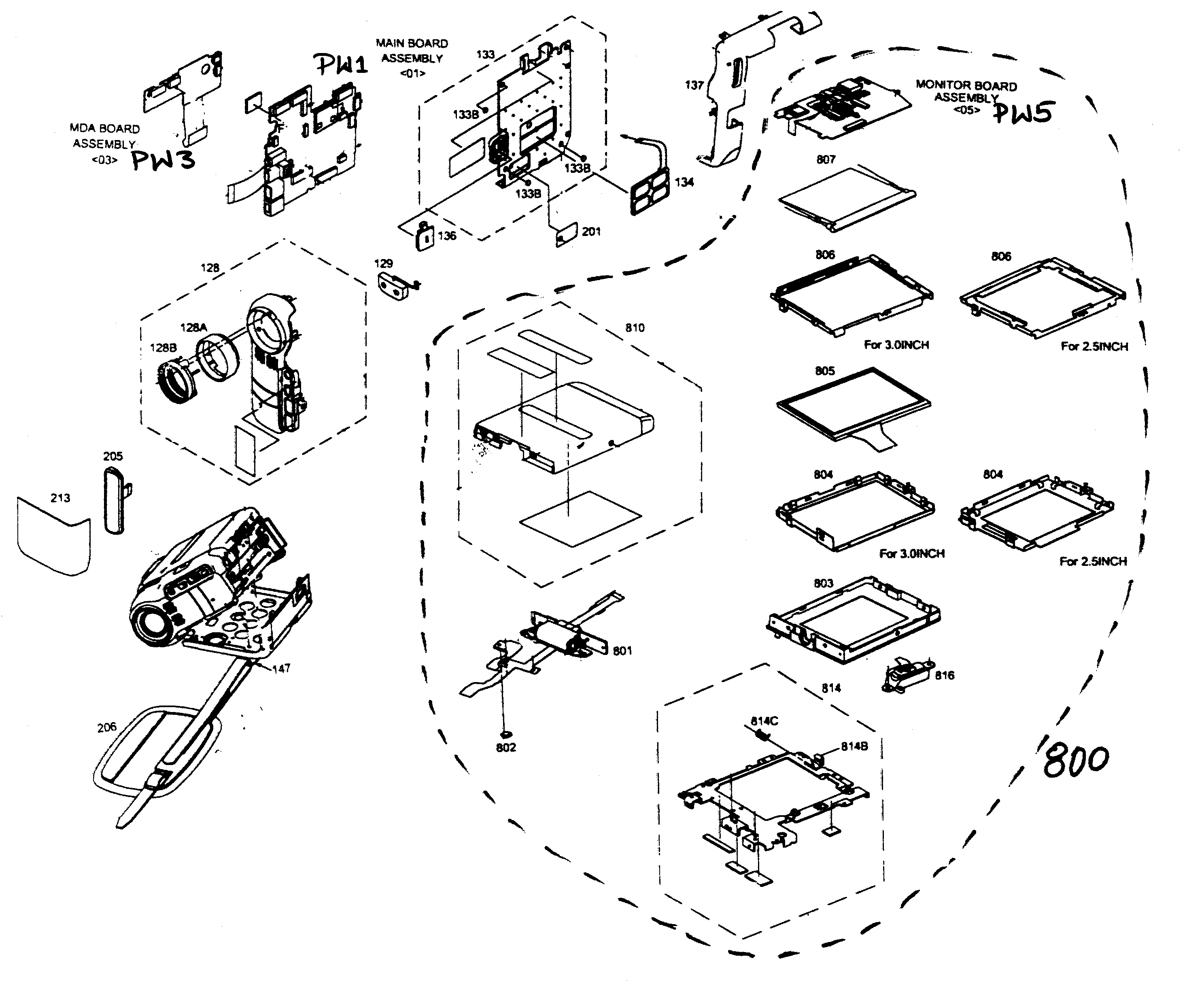 JVC GR-DX77US cabinet parts 2 diagram