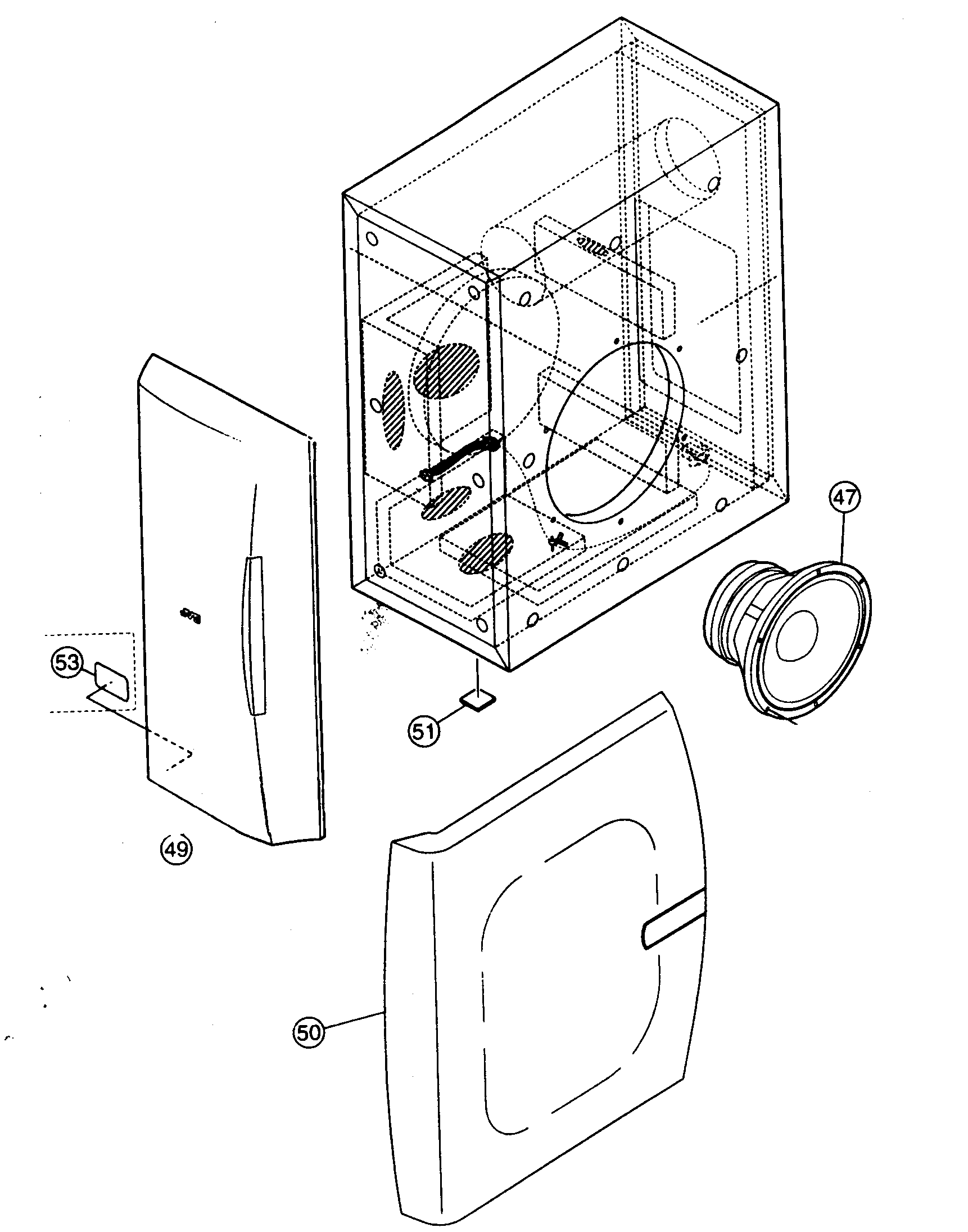 JVC SP-DWF10 speaker diagram