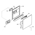 Kenmore Elite 63016302400 door assy diagram