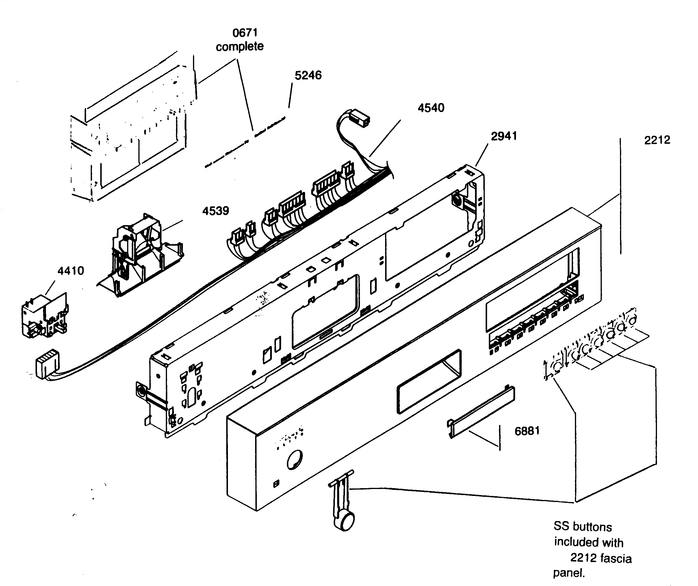 Kenmore Elite 63016303400 control panel diagram