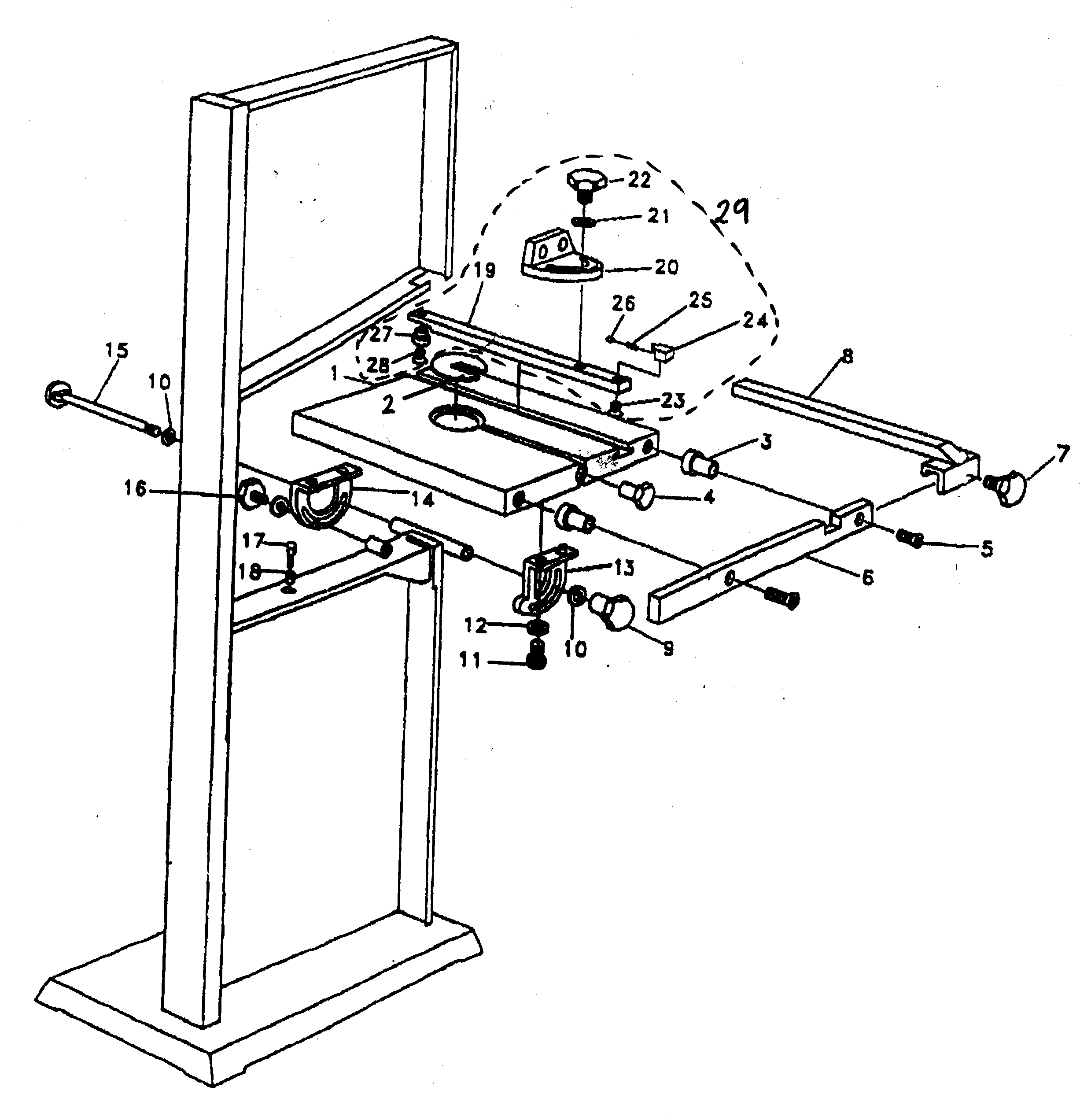 Craftsman 35124392 talbe assy diagram