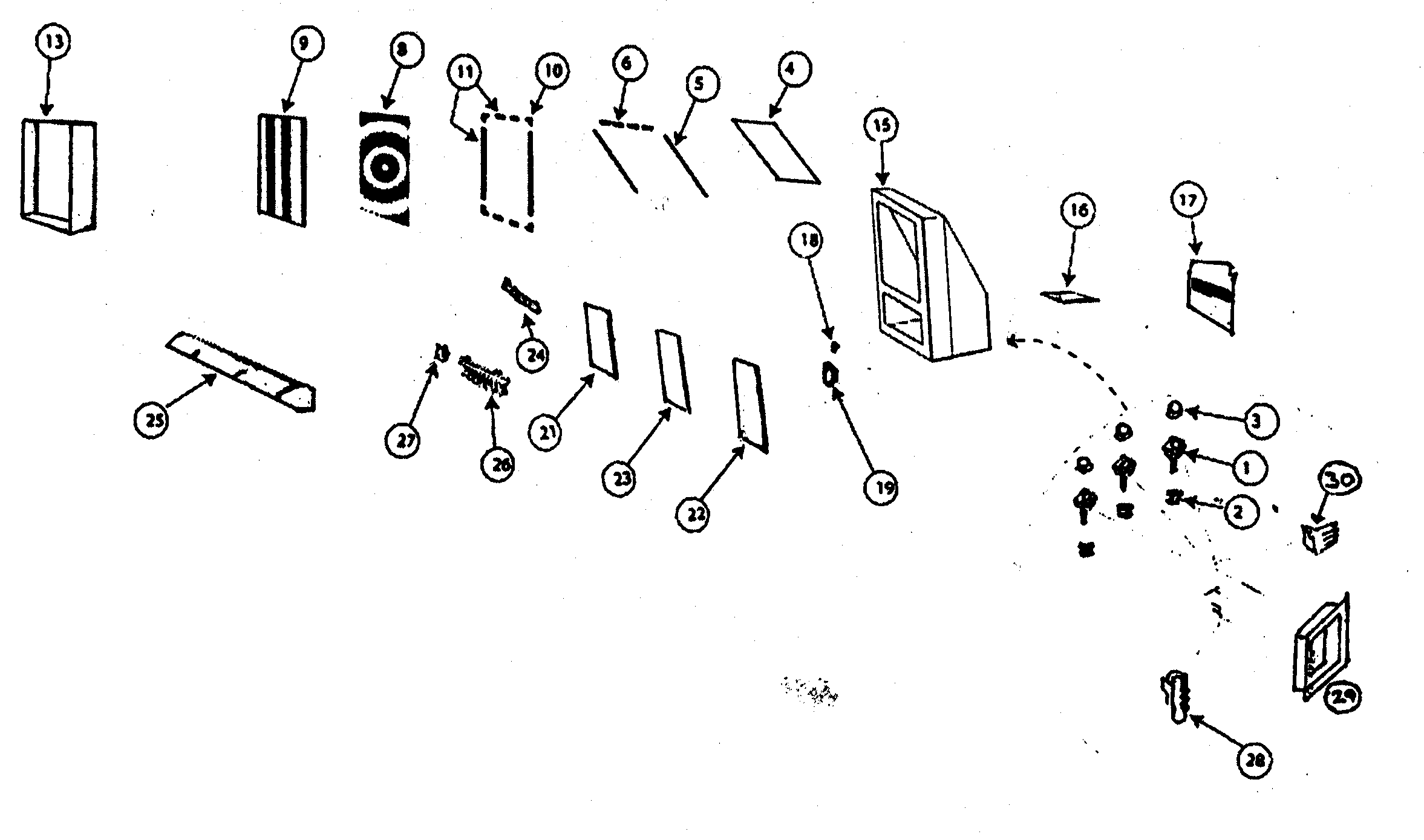 Panasonic PT-56WX33G cabinet parts diagram