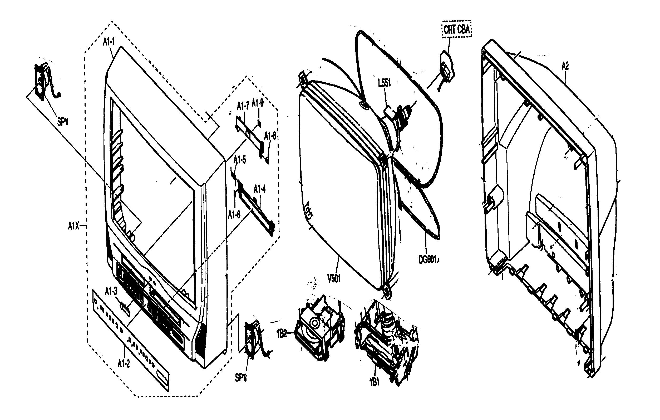 Magnavox 27MDTR20/17 cabinet parts diagram