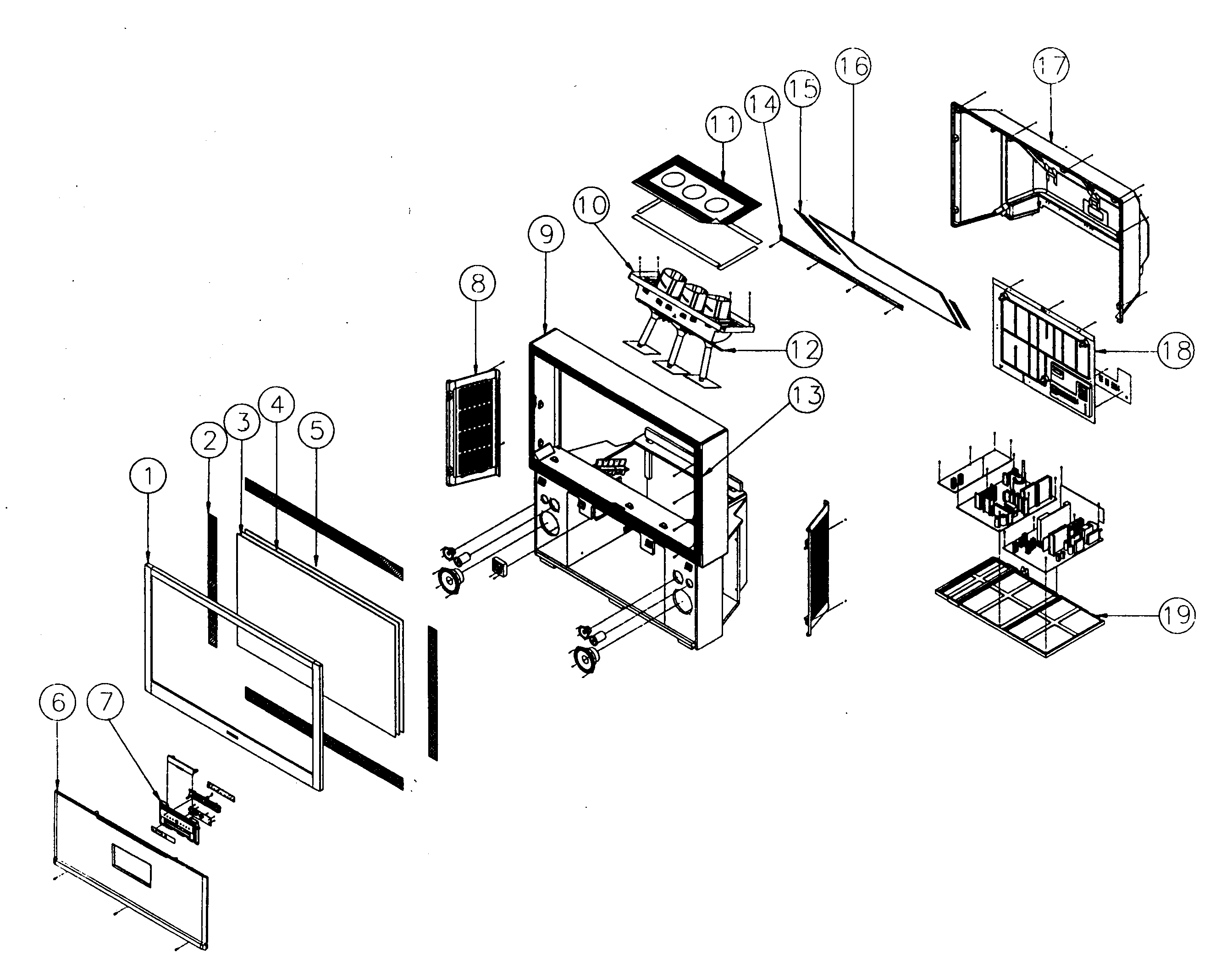 Samsung HCL473WX cabinet parts diagram