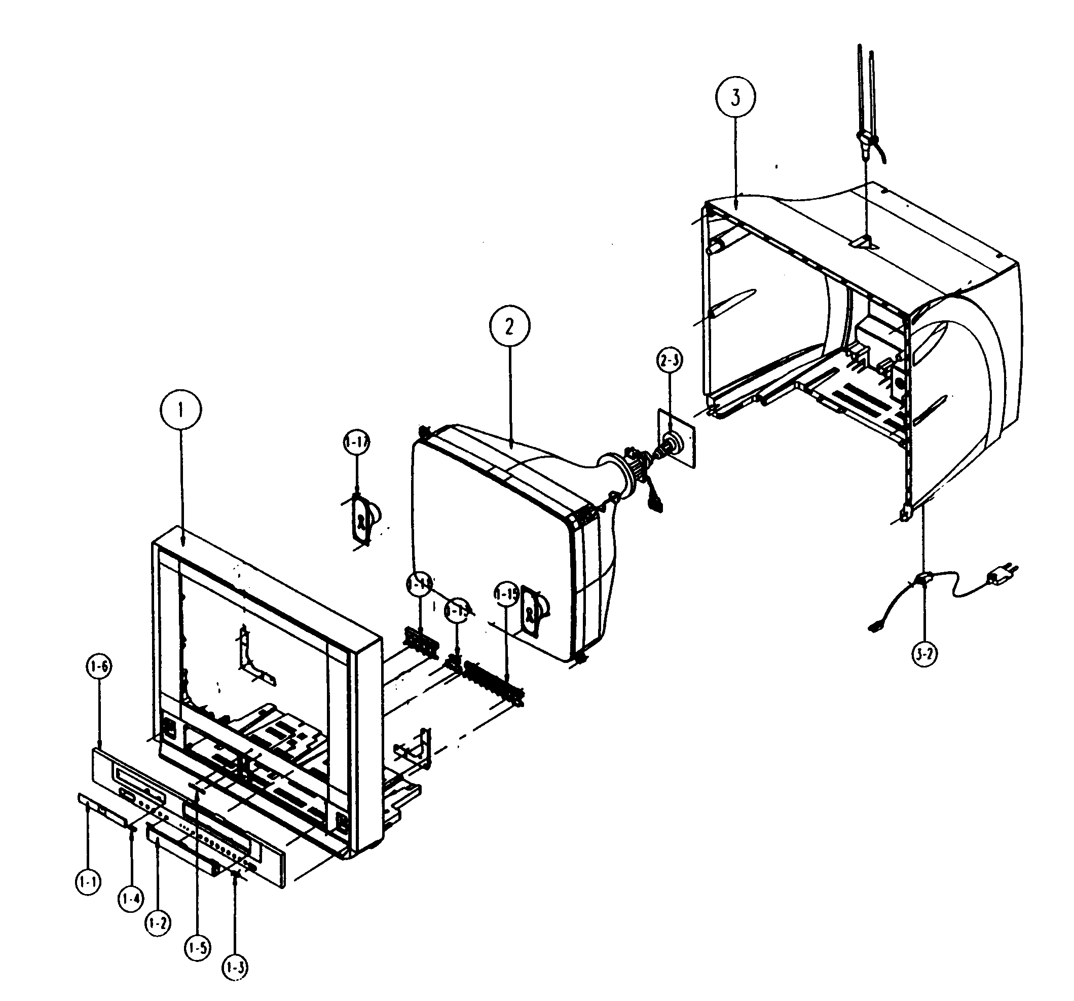 Samsung CFTD2085AX cabinet parts diagram