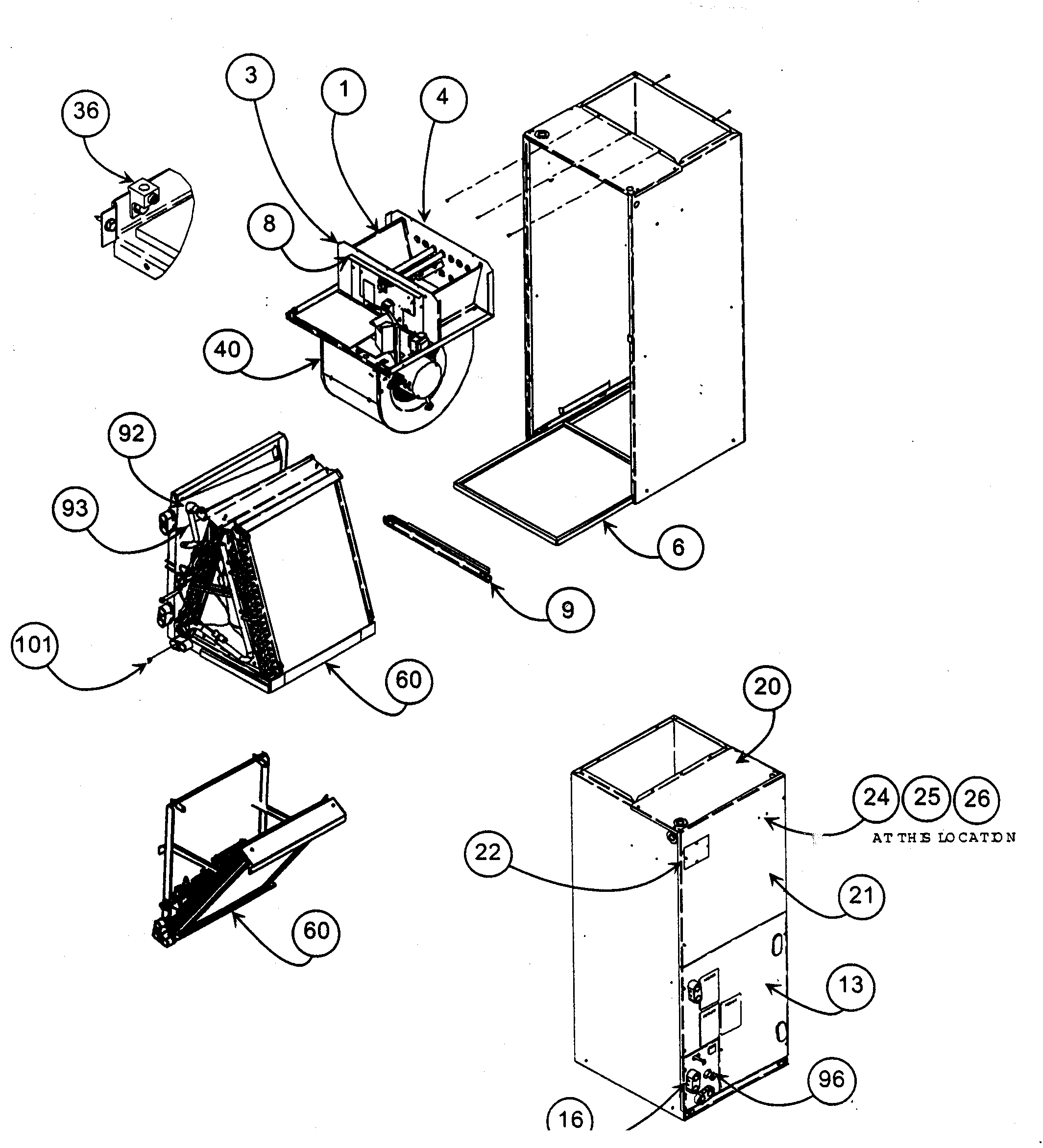 Carrier FE4ANF002000 casing assy diagram