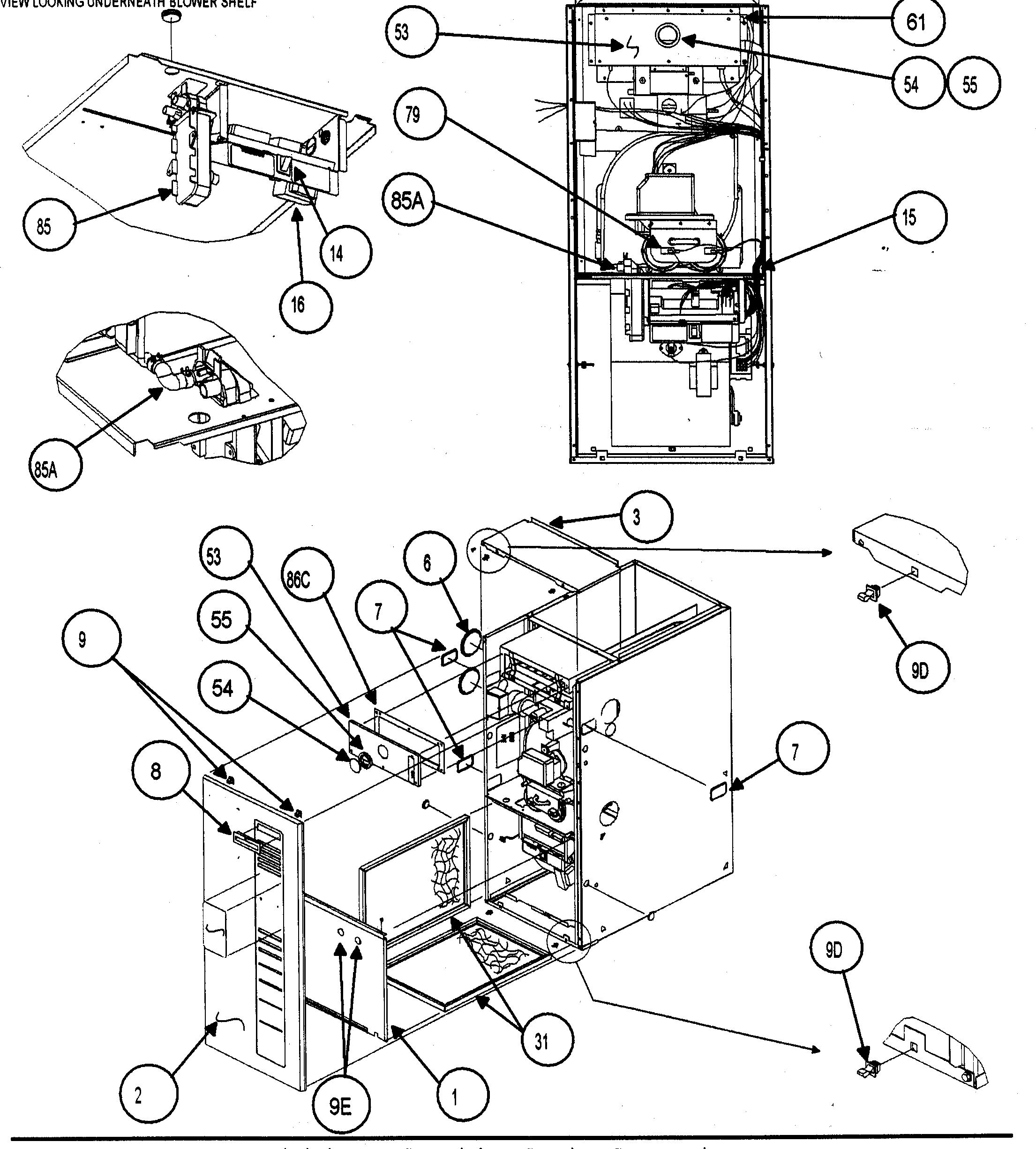 Carrier 58MVP100 casing assy 2 diagram