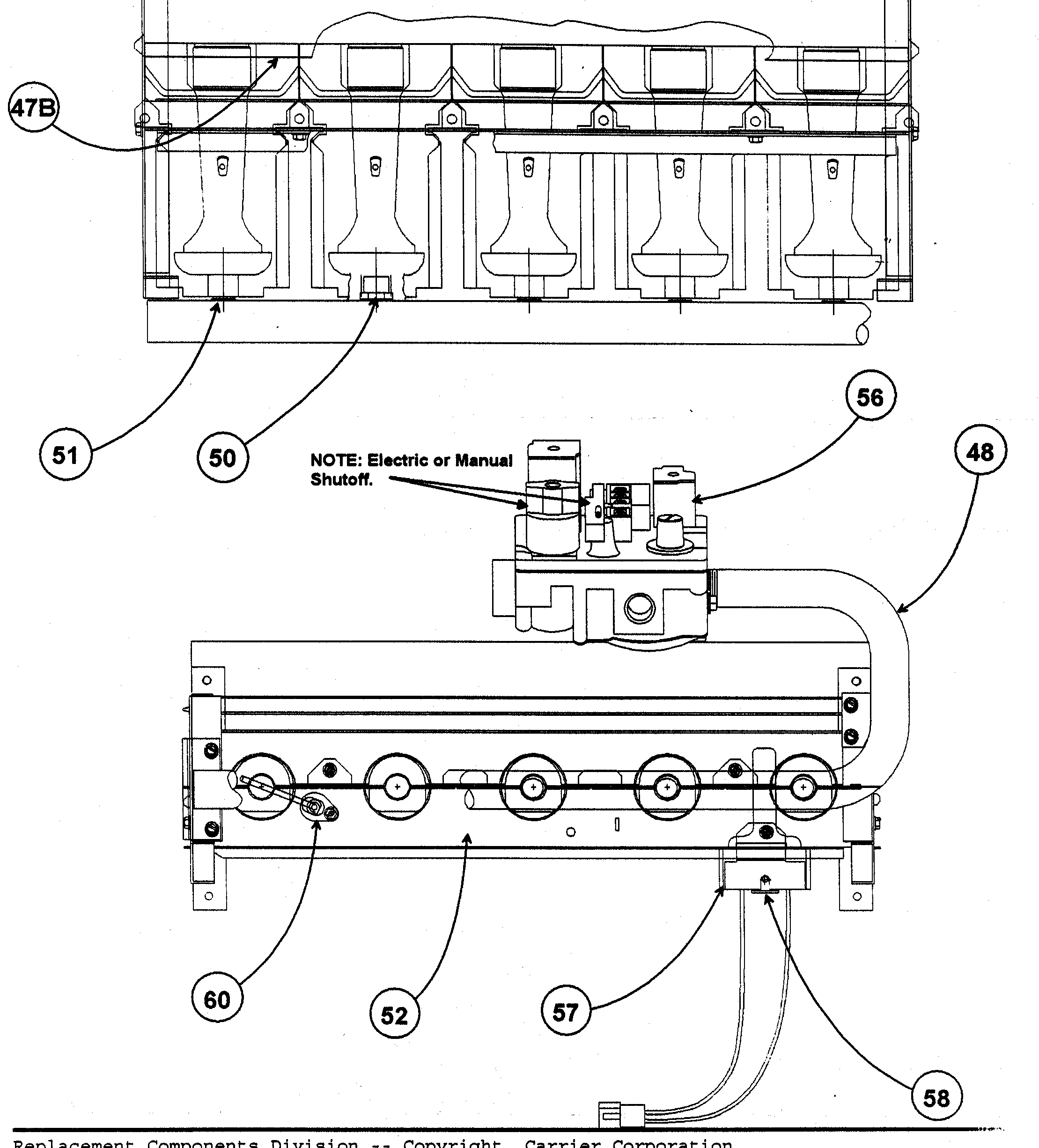 Carrier 58MVP100 heater diagram