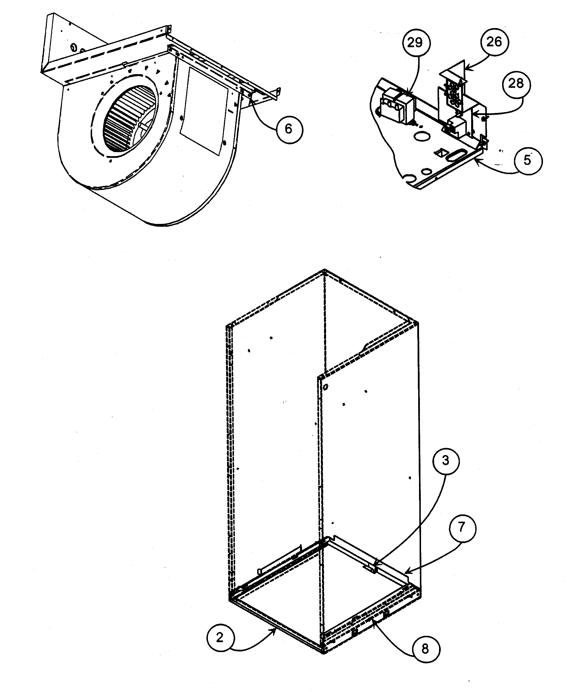 Carrier FC4CNF036000 blower assy diagram