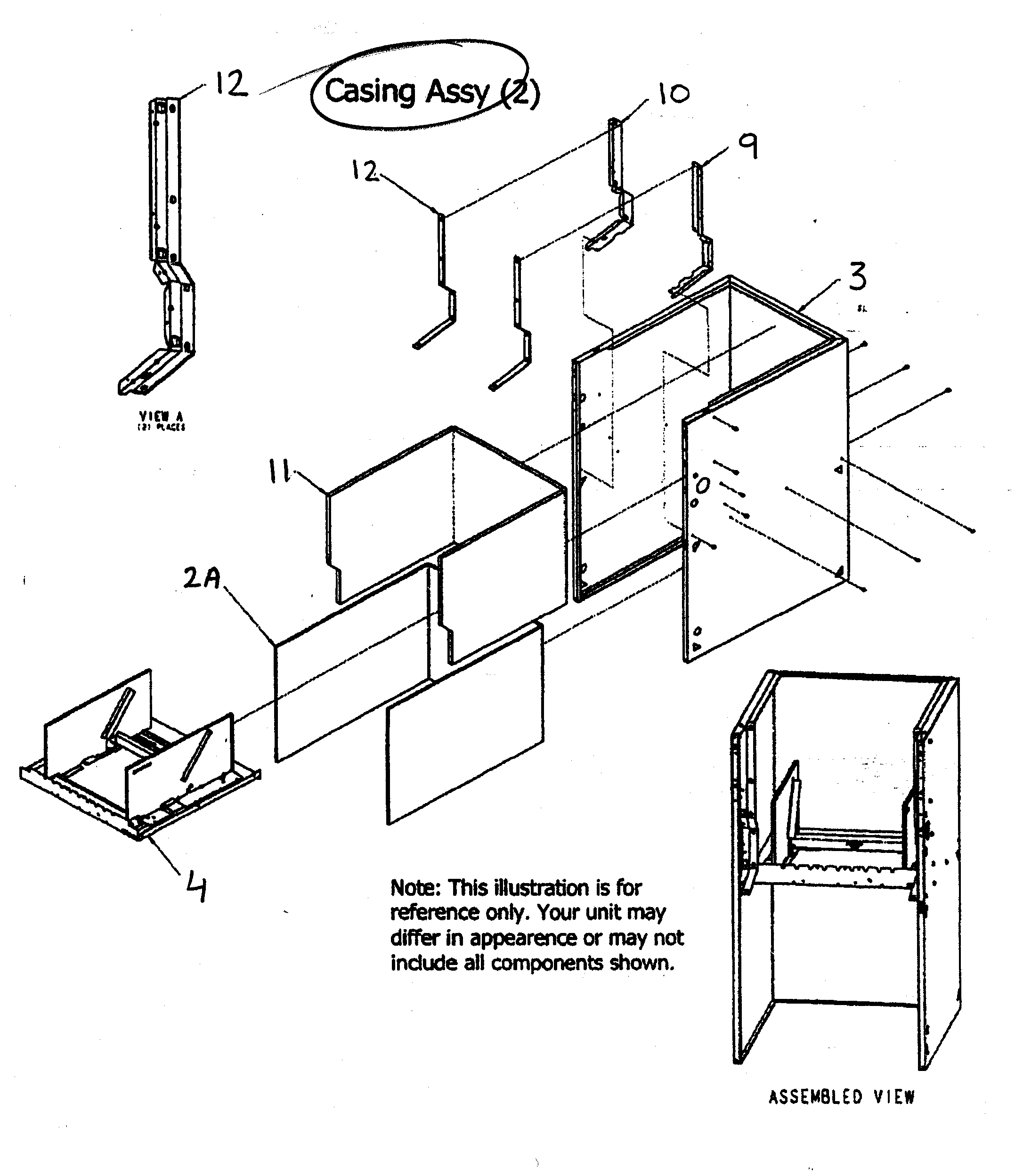 Carrier 58CTA07010016 casing assy diagram