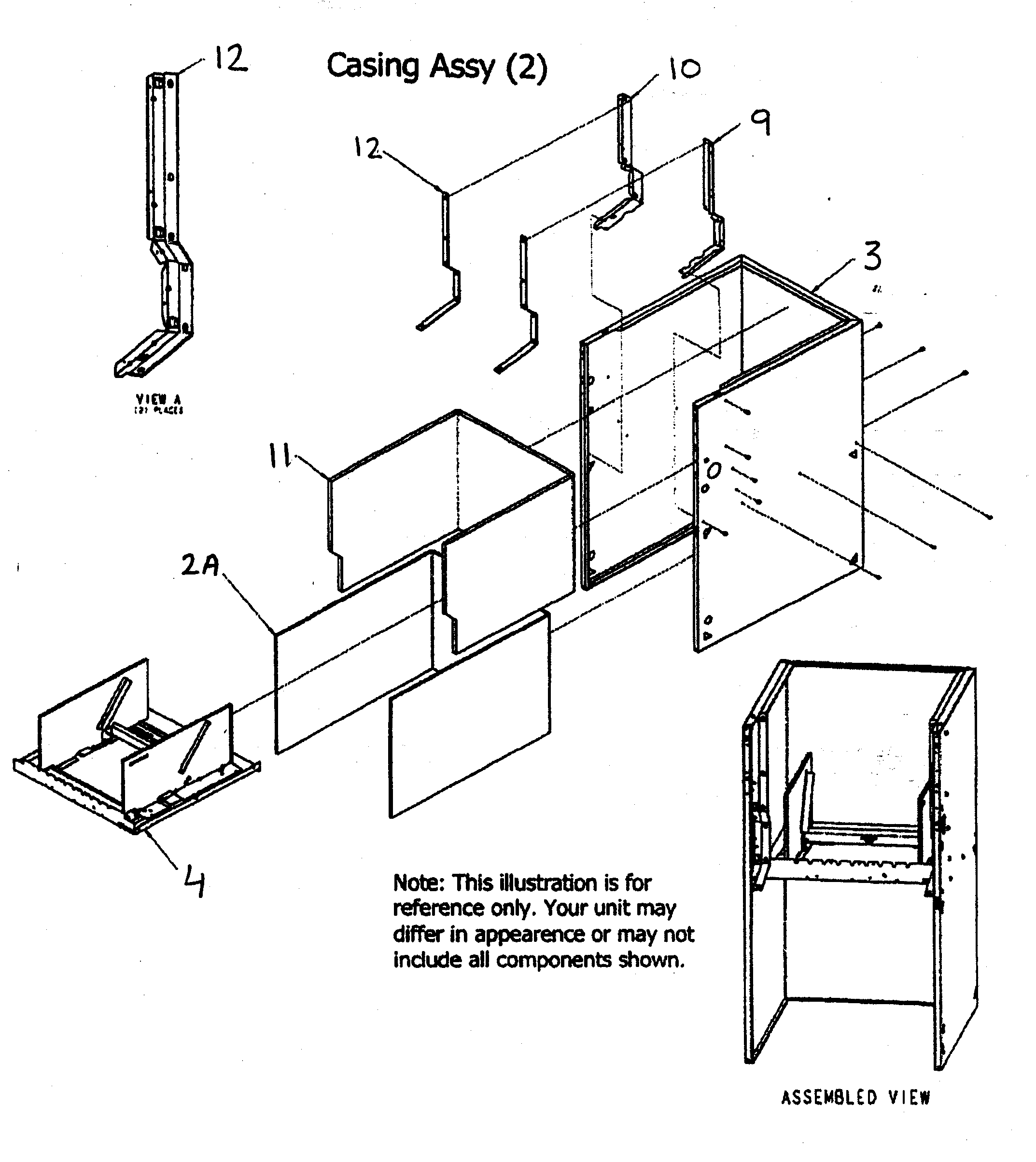 Payne PG8MAA042090 casing assy diagram