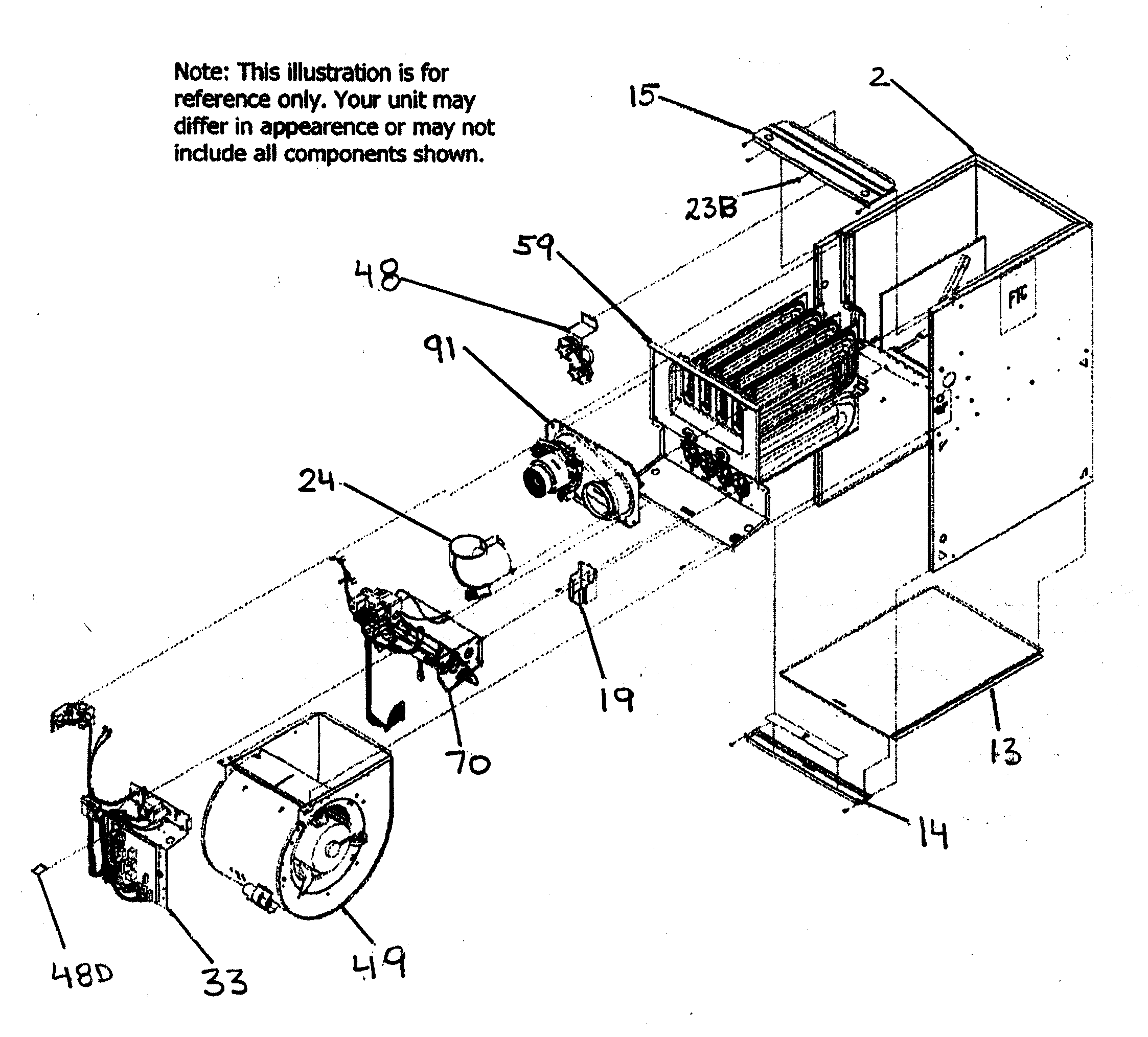 Payne PG8JAA066110AAJA cabinet assy diagram