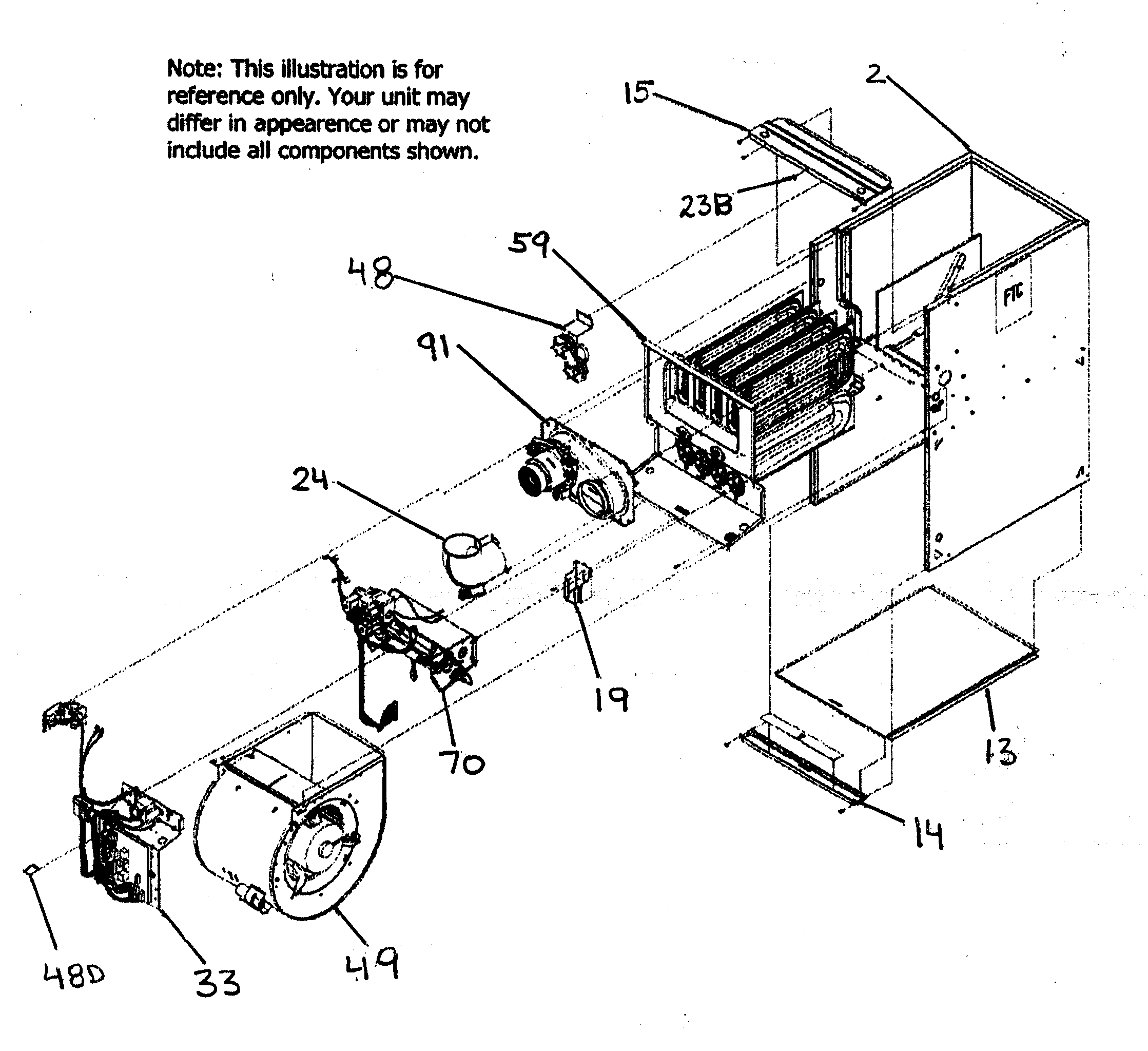 Payne PG8JAA042090AAJA cabinet assy diagram