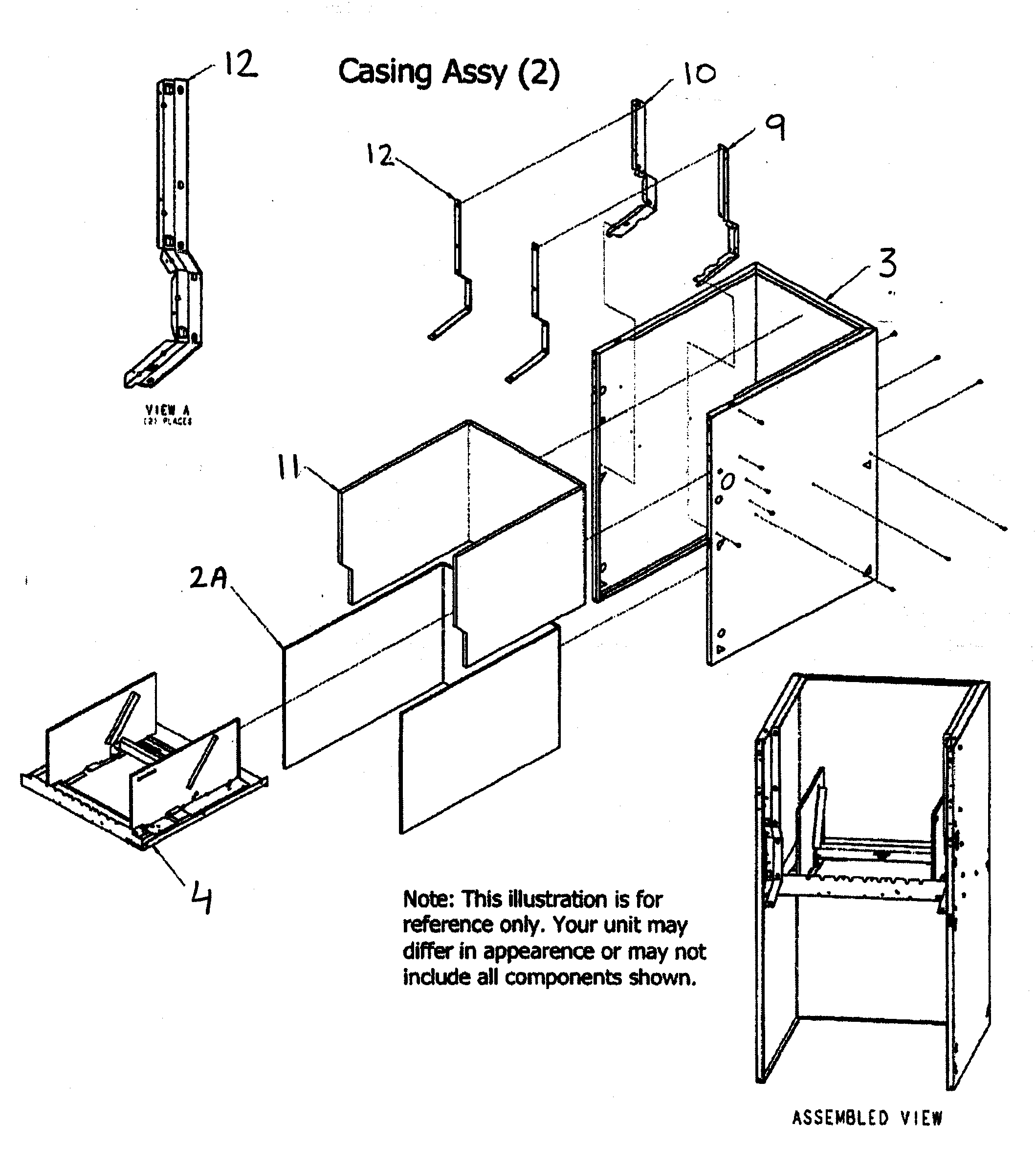 Payne PG8MAA048070AAJA casing assy diagram