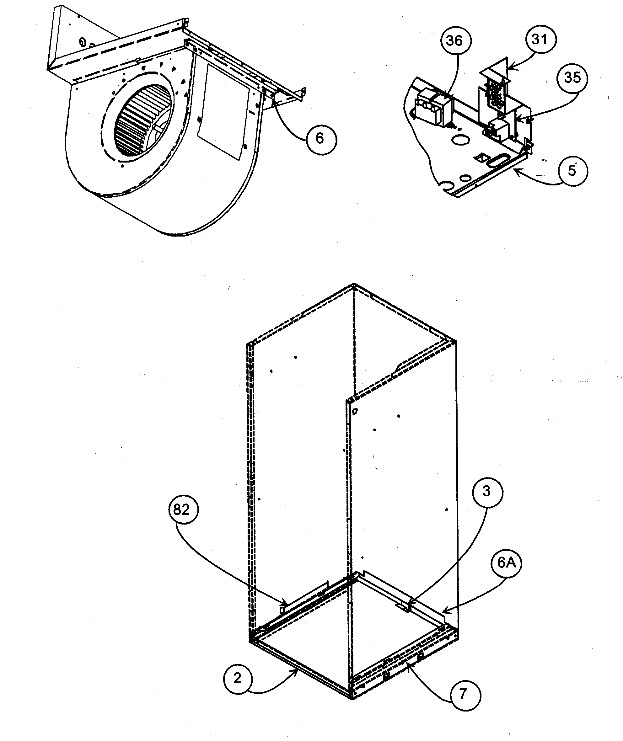 Carrier FA4BNF030000AAAA cabinet assy 1 diagram