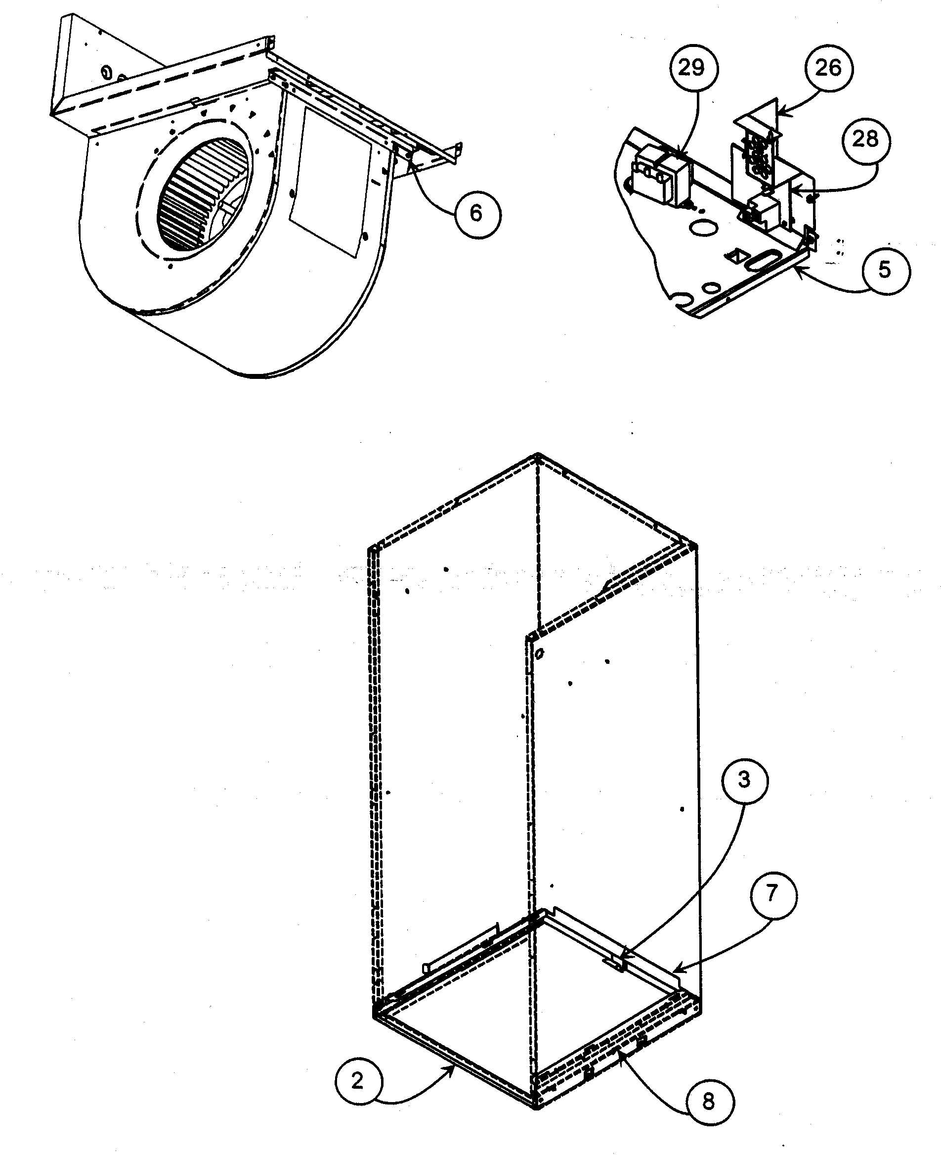 Carrier FC4CNF024000AAAA cabinet assy 2 diagram