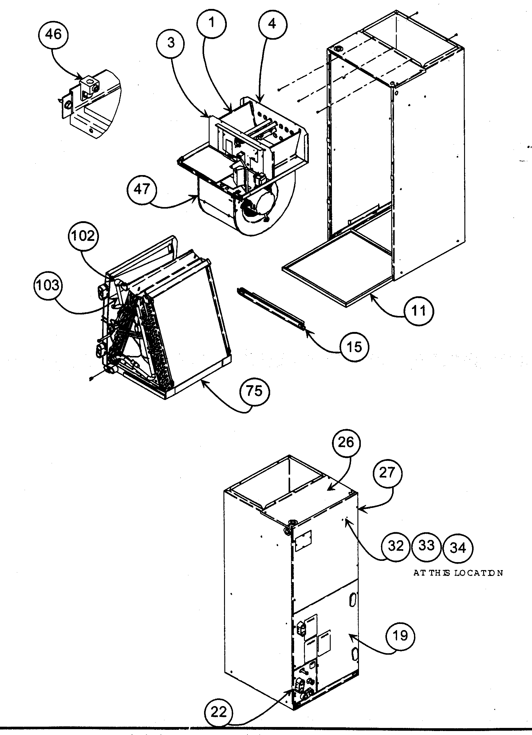 Carrier FK4DNB006000 cabinet assy 1 diagram