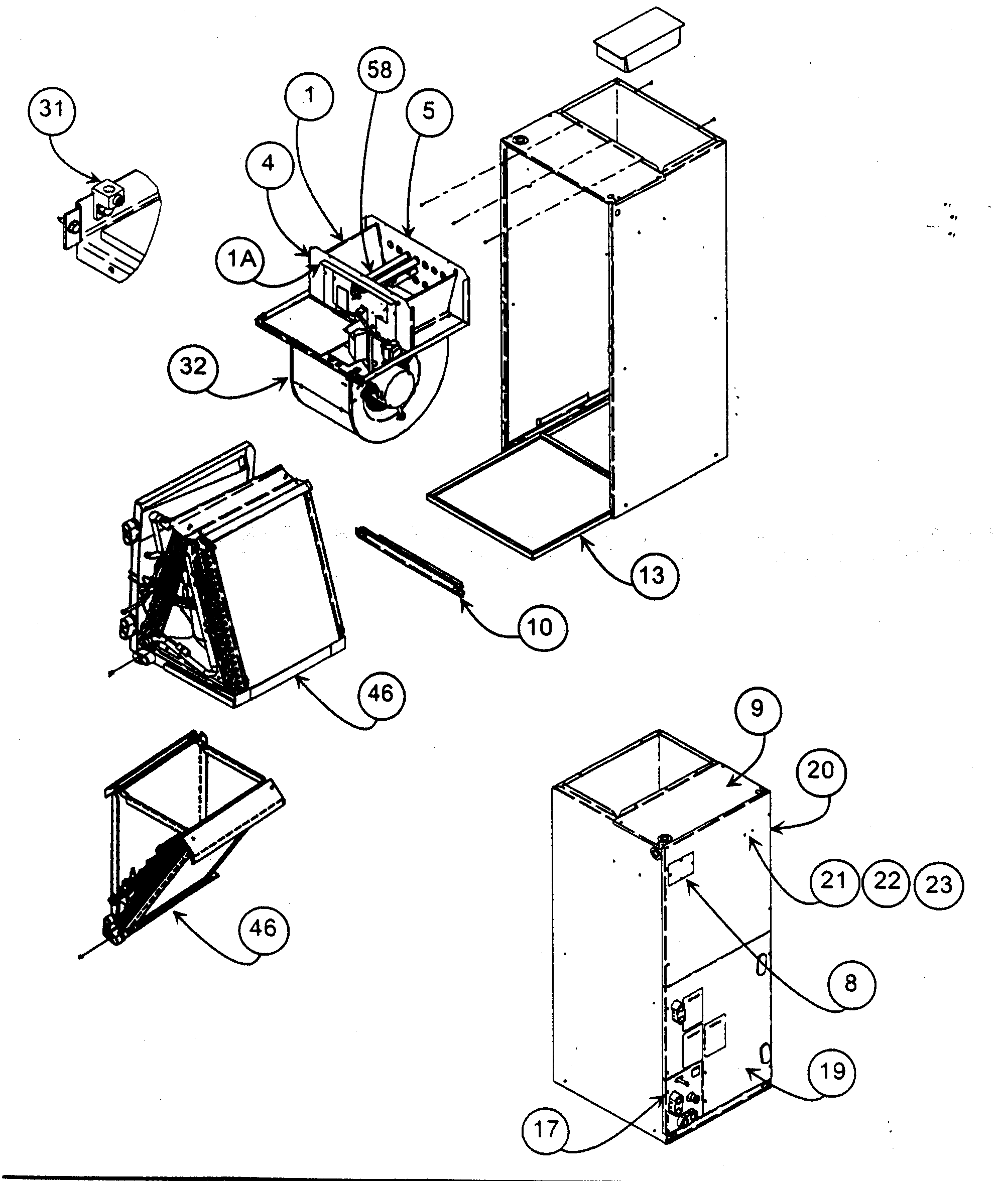 Carrier FB4BNF060000 cabinet assy 1 diagram