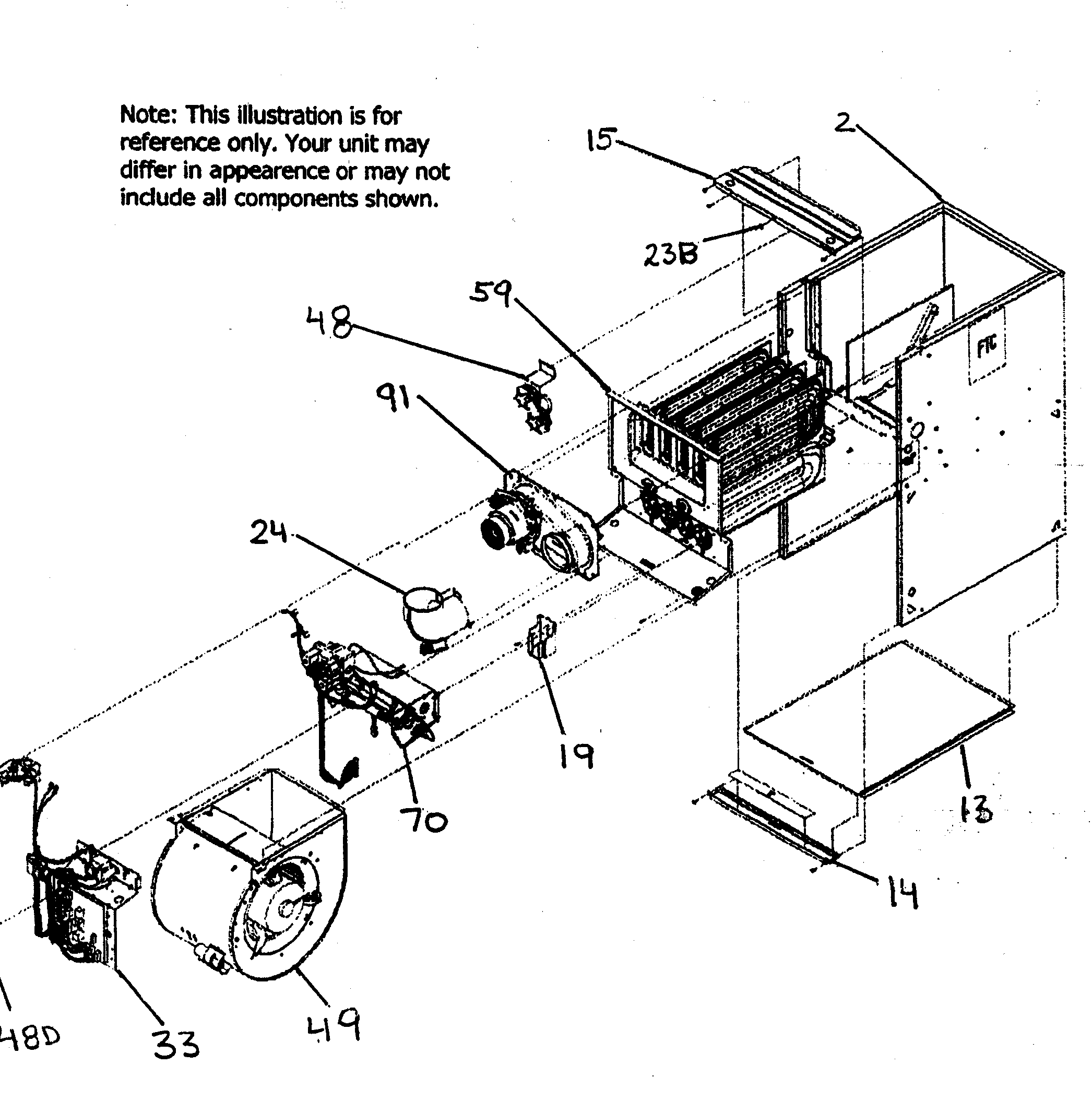 Payne PG8JAA048070 cabinet assy diagram