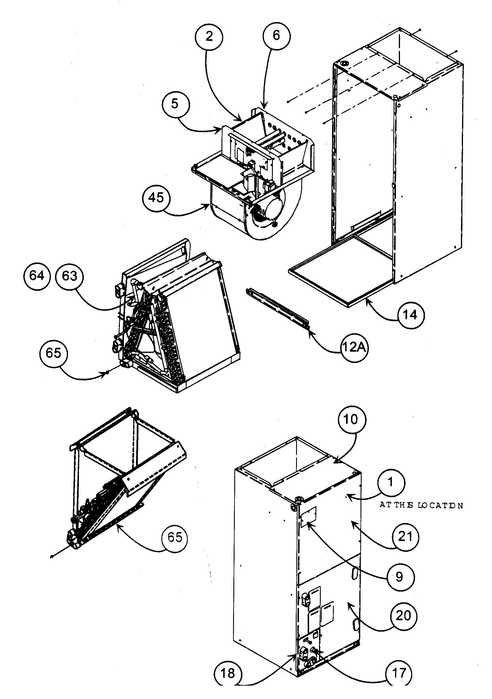 Payne PF1MNB070000AAAA cabinet assy 1 diagram