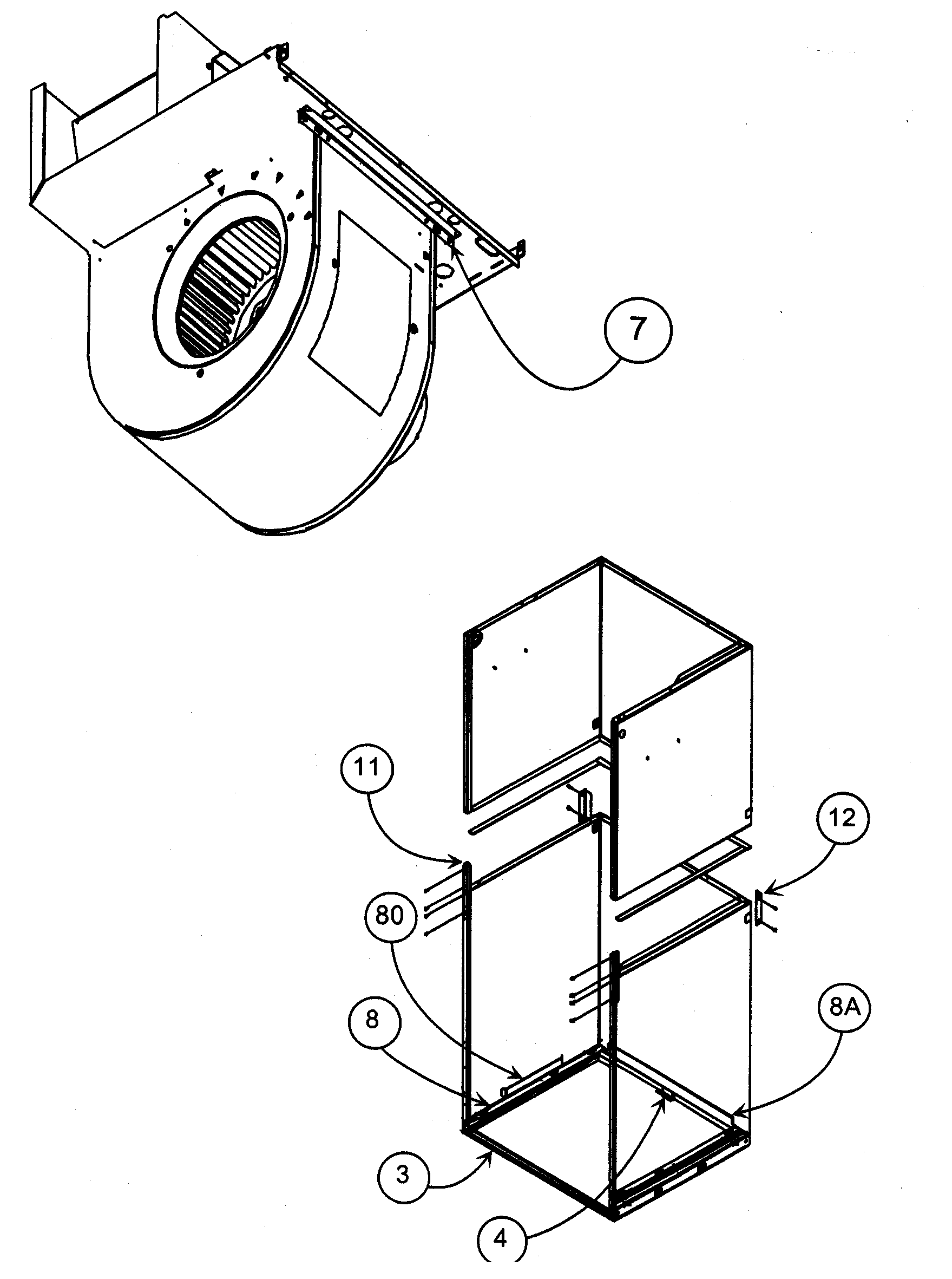 Payne PF1MNB070000AAAA cabinet assy 2 diagram