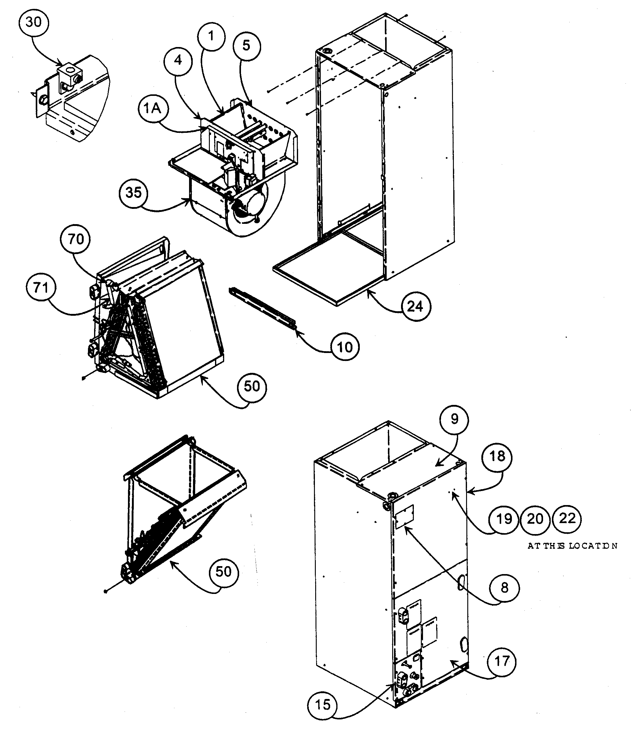Carrier FC4CNF060000AAAA cabinet assy 1 diagram