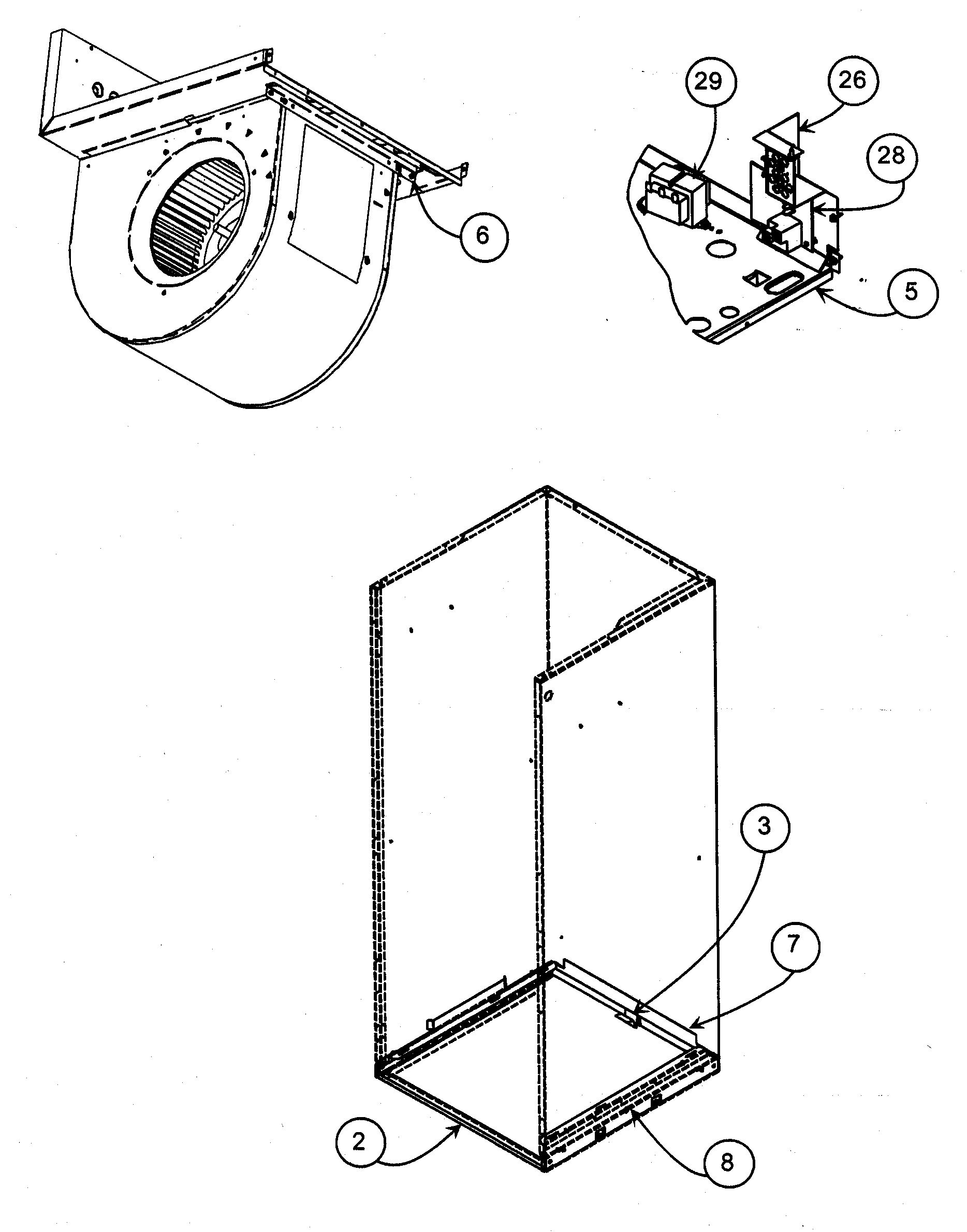 Carrier FC4CNF060000AAAA cabinet assy 2 diagram