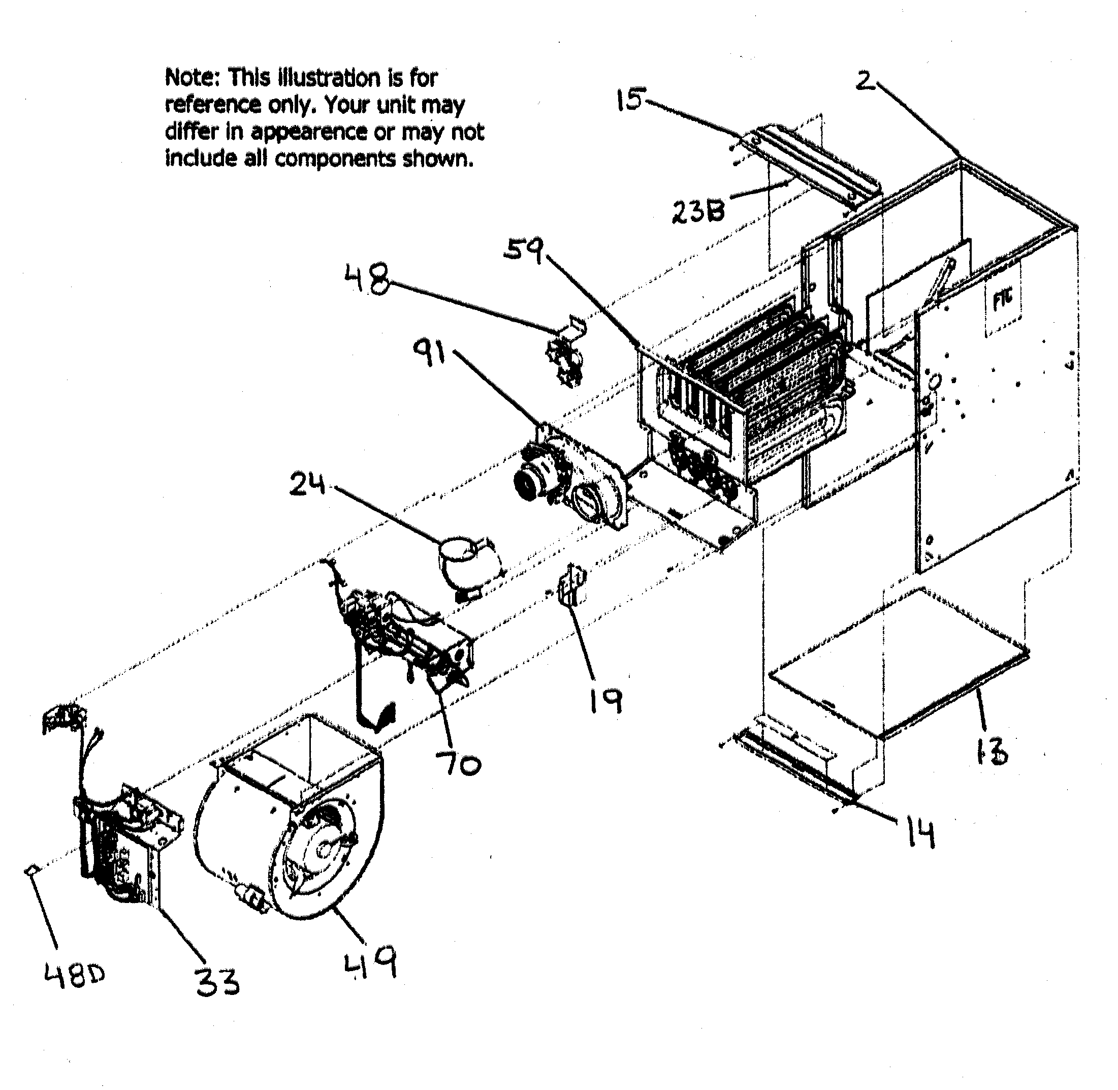 Payne PG8JAA066135AAJA cabinet assy diagram